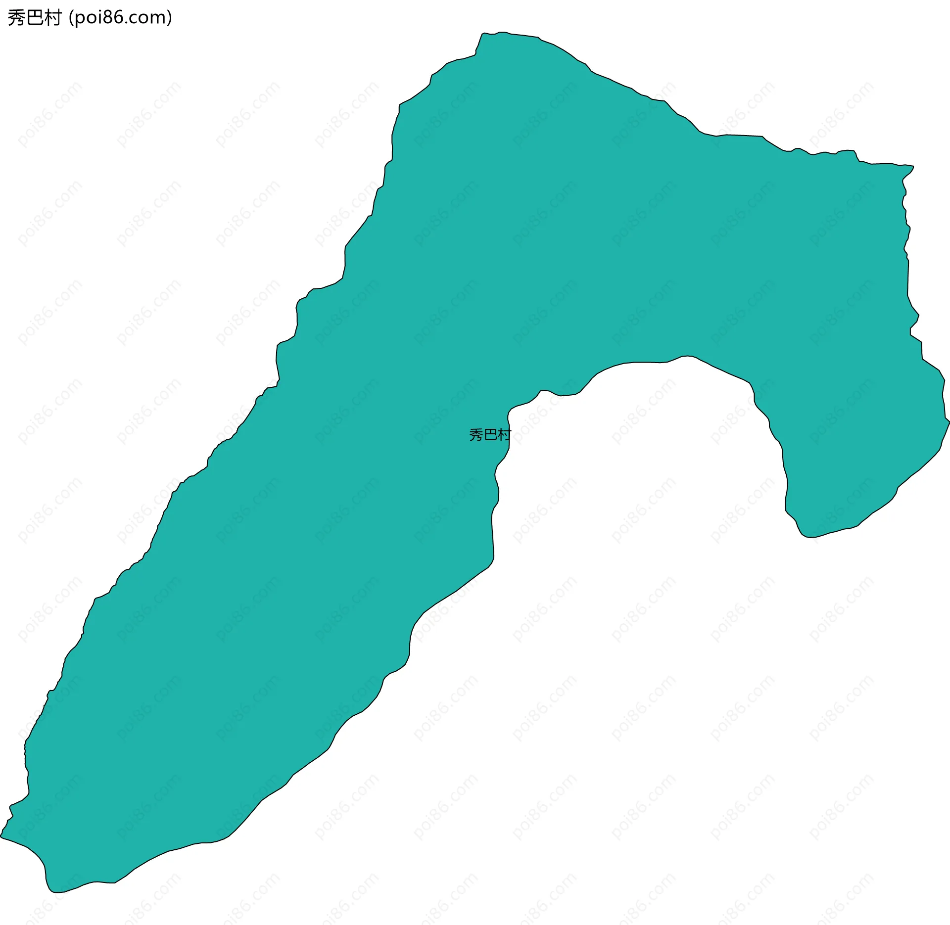 秀巴村边界地图
