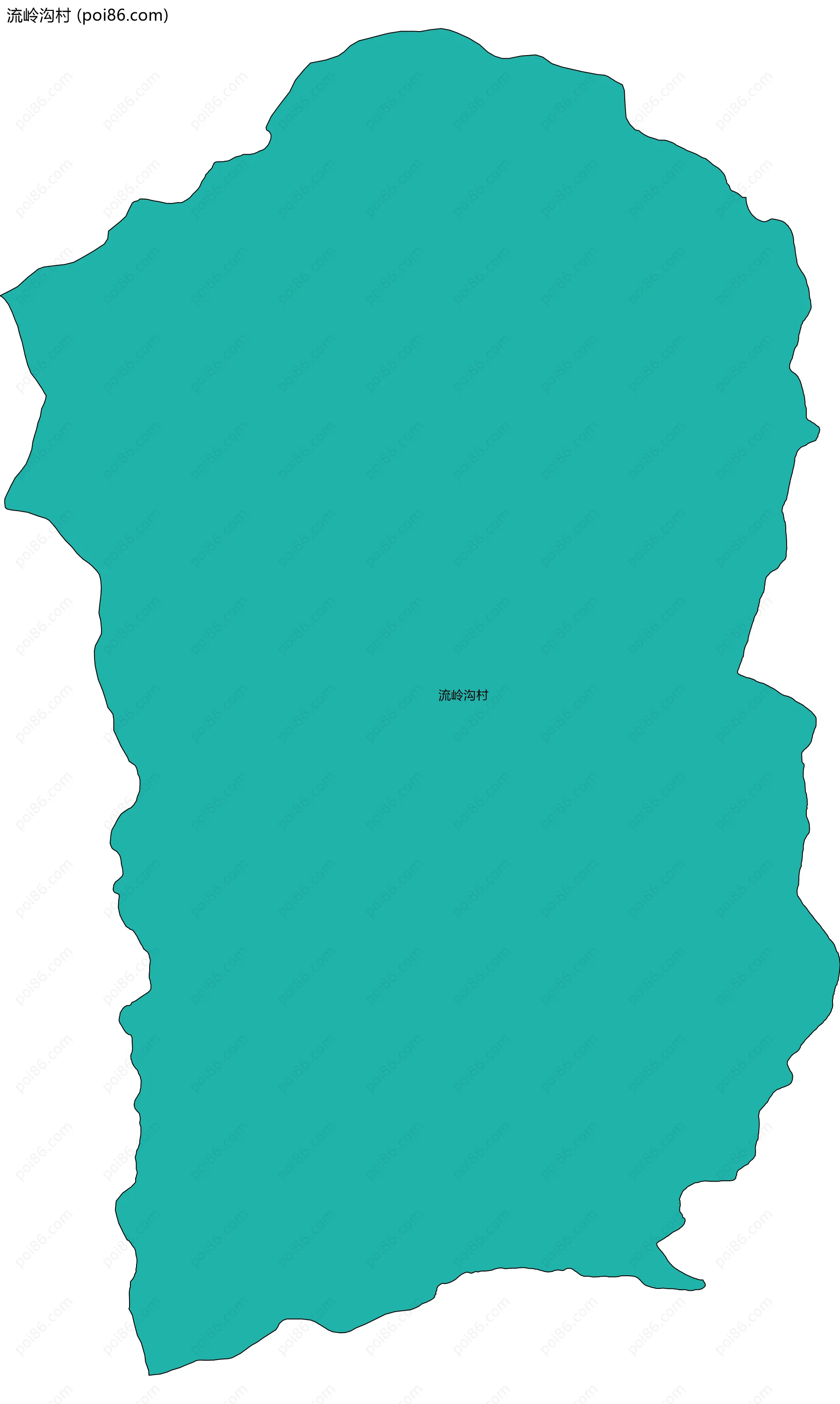 流岭沟村边界地图