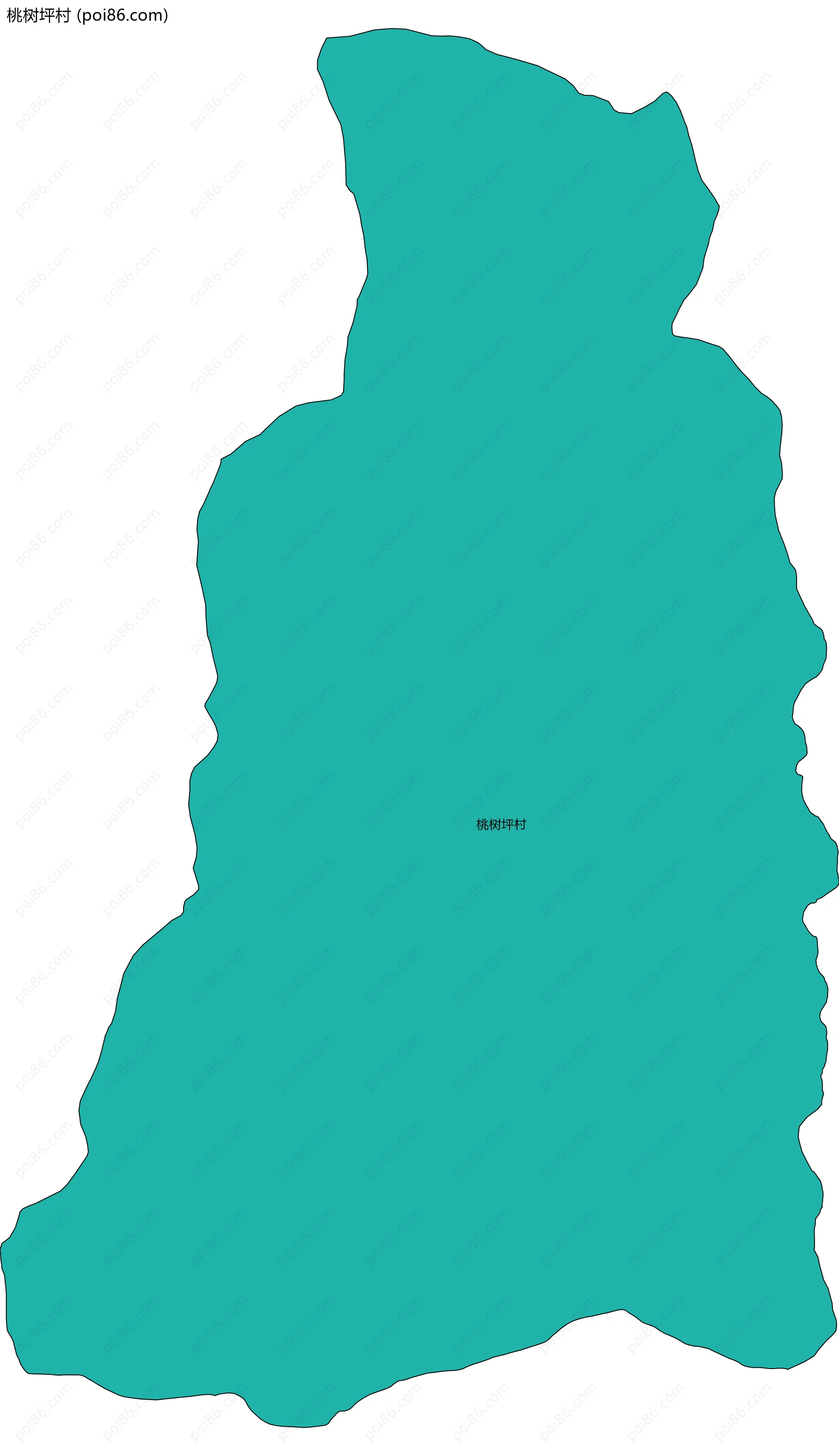 桃树坪村边界地图