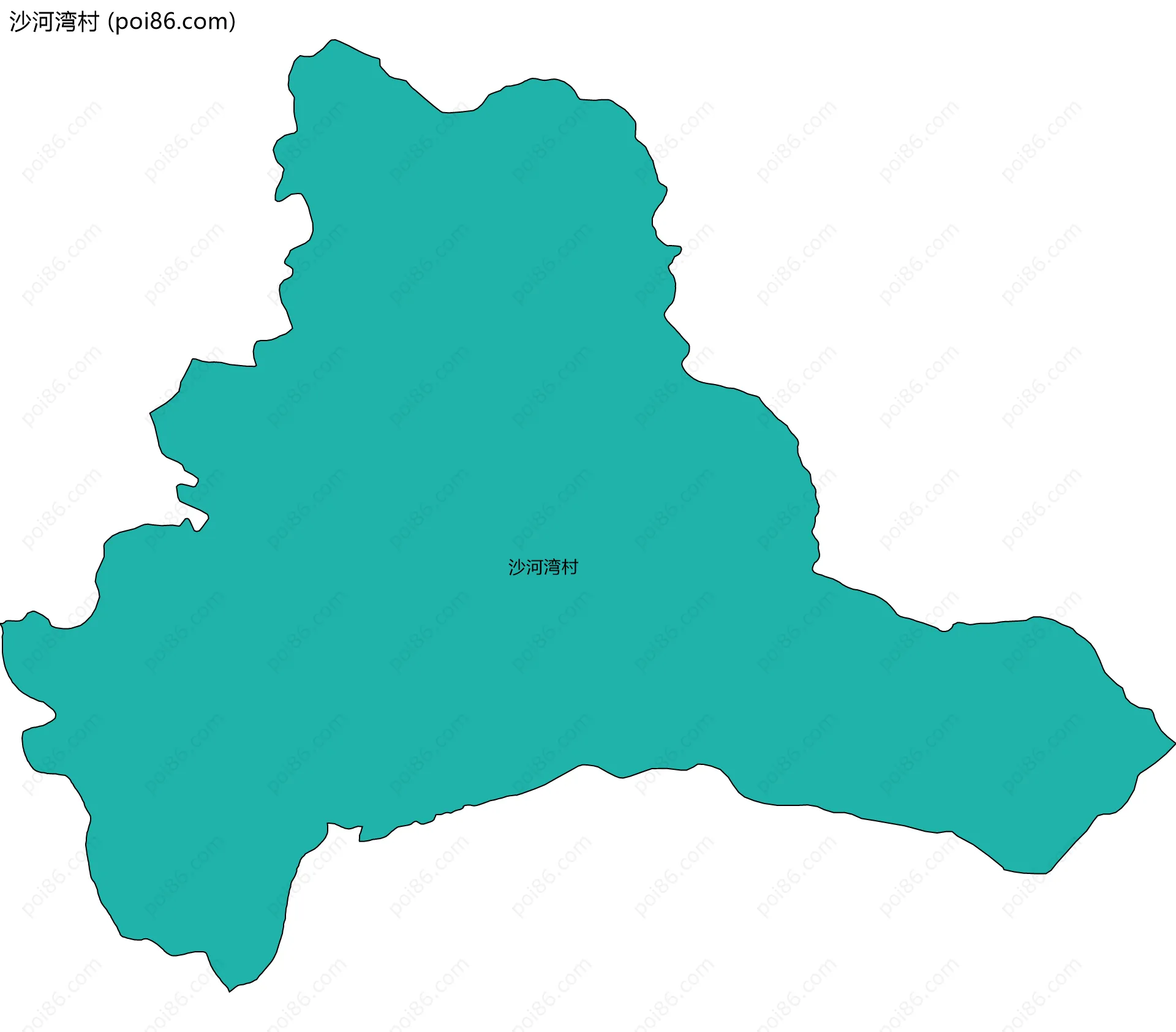 沙河湾村边界地图