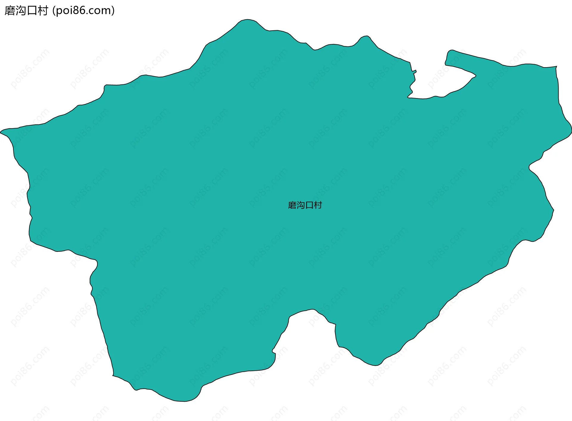 磨沟口村边界地图
