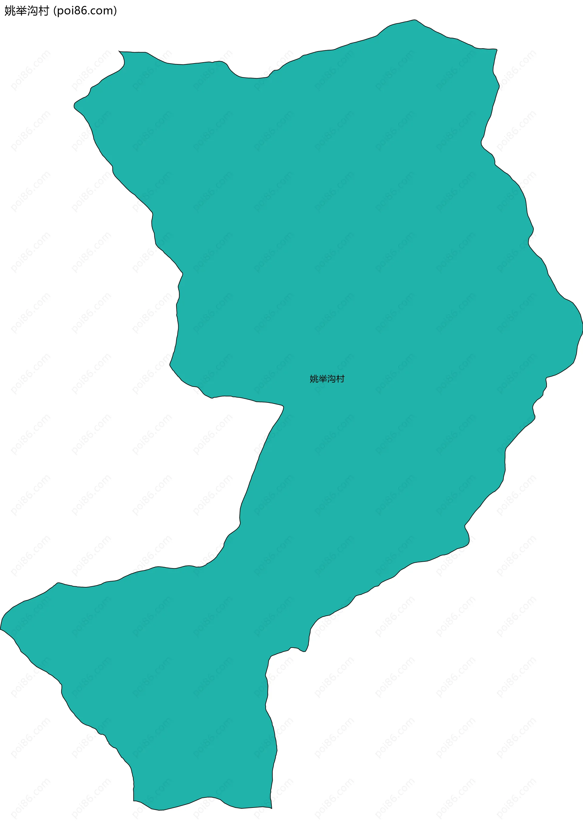 姚举沟村边界地图