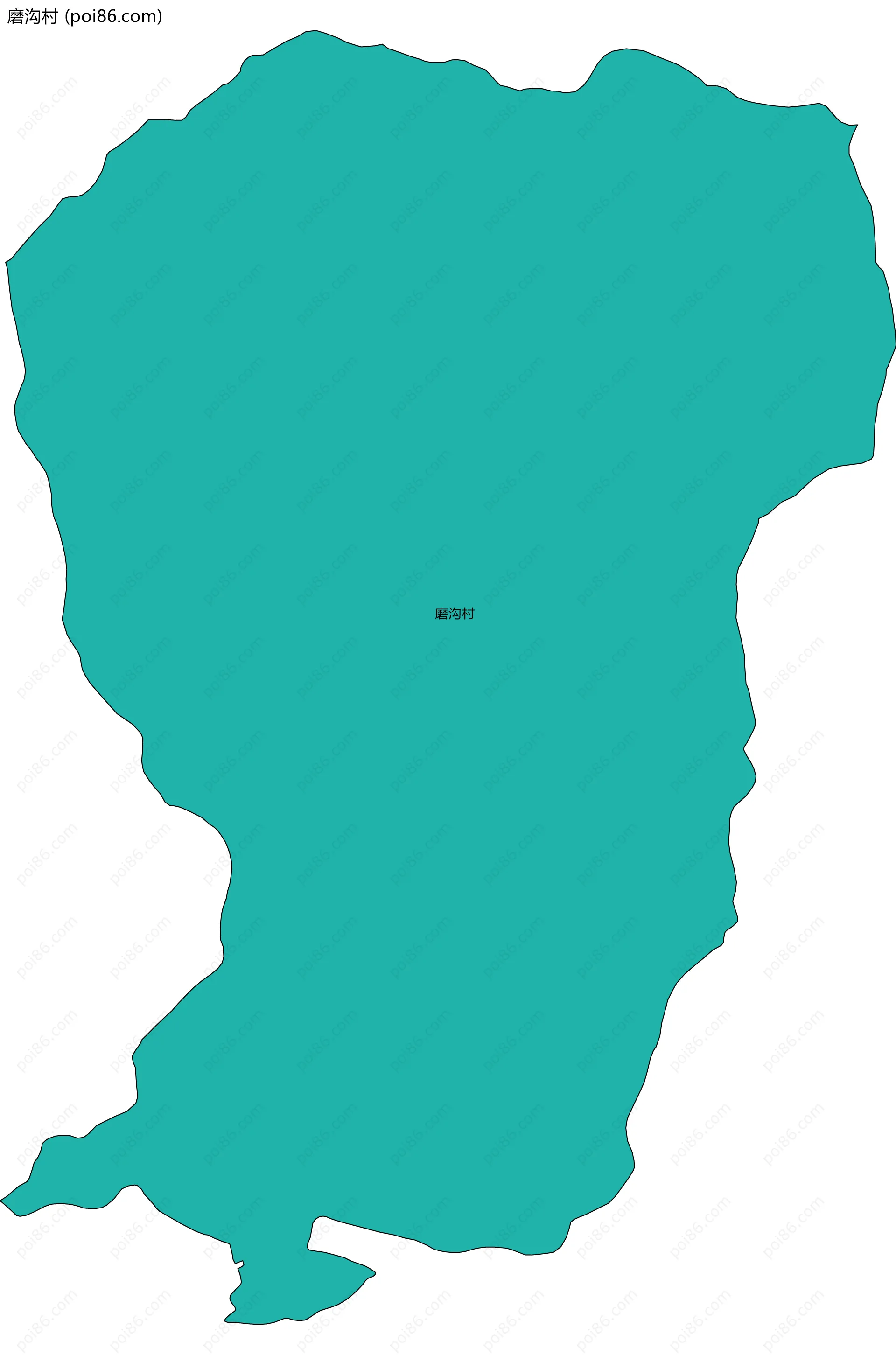 磨沟村边界地图