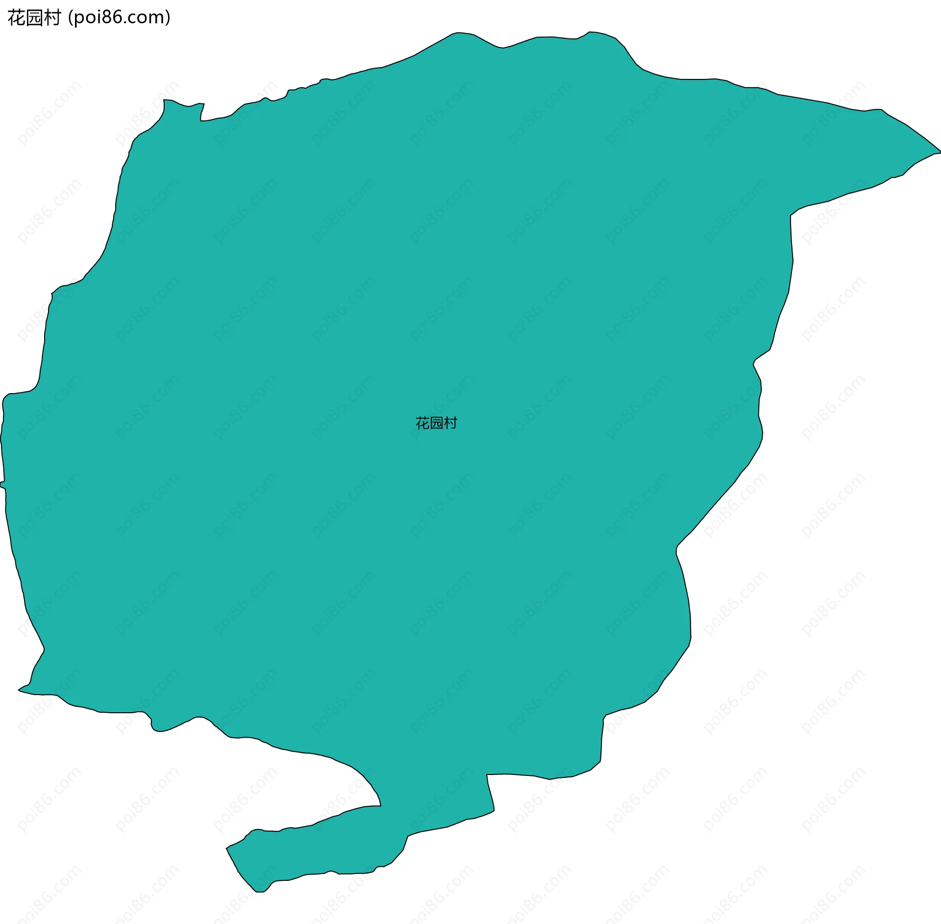 花园村边界地图