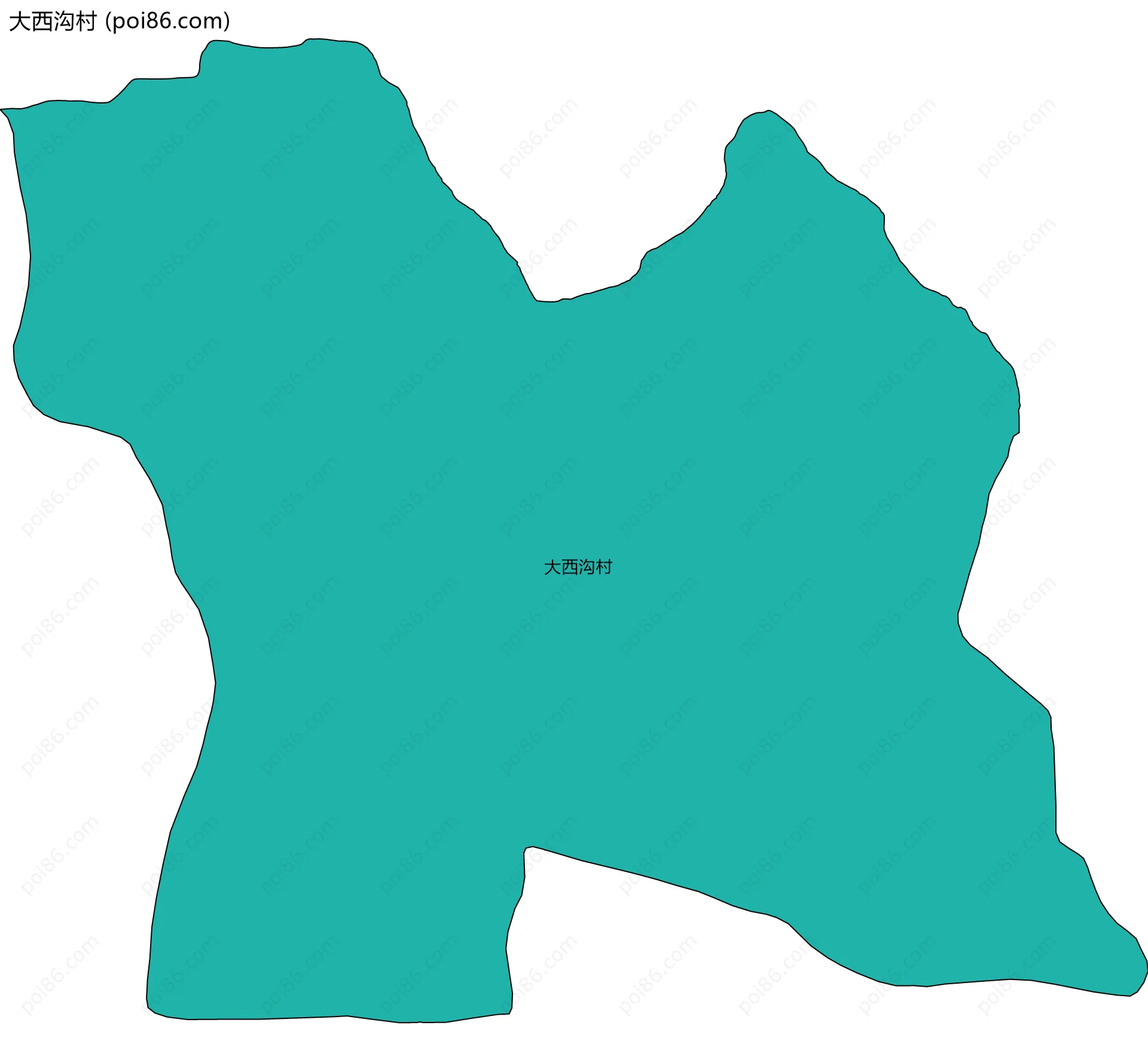 大西沟村边界地图