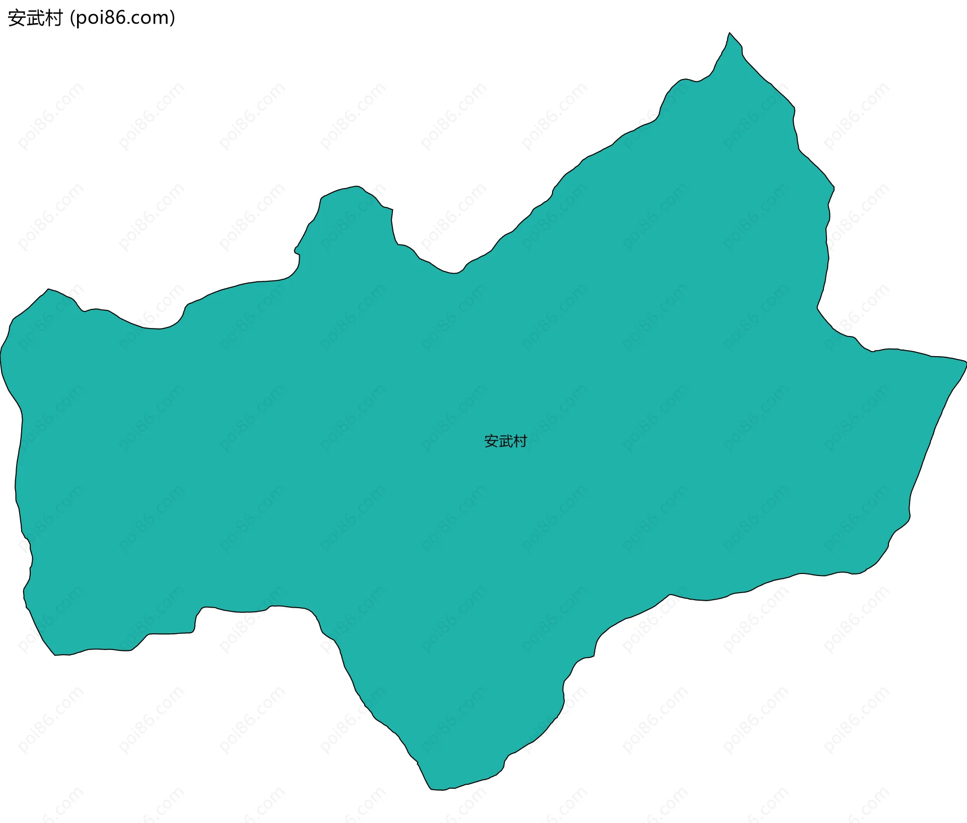 安武村边界地图