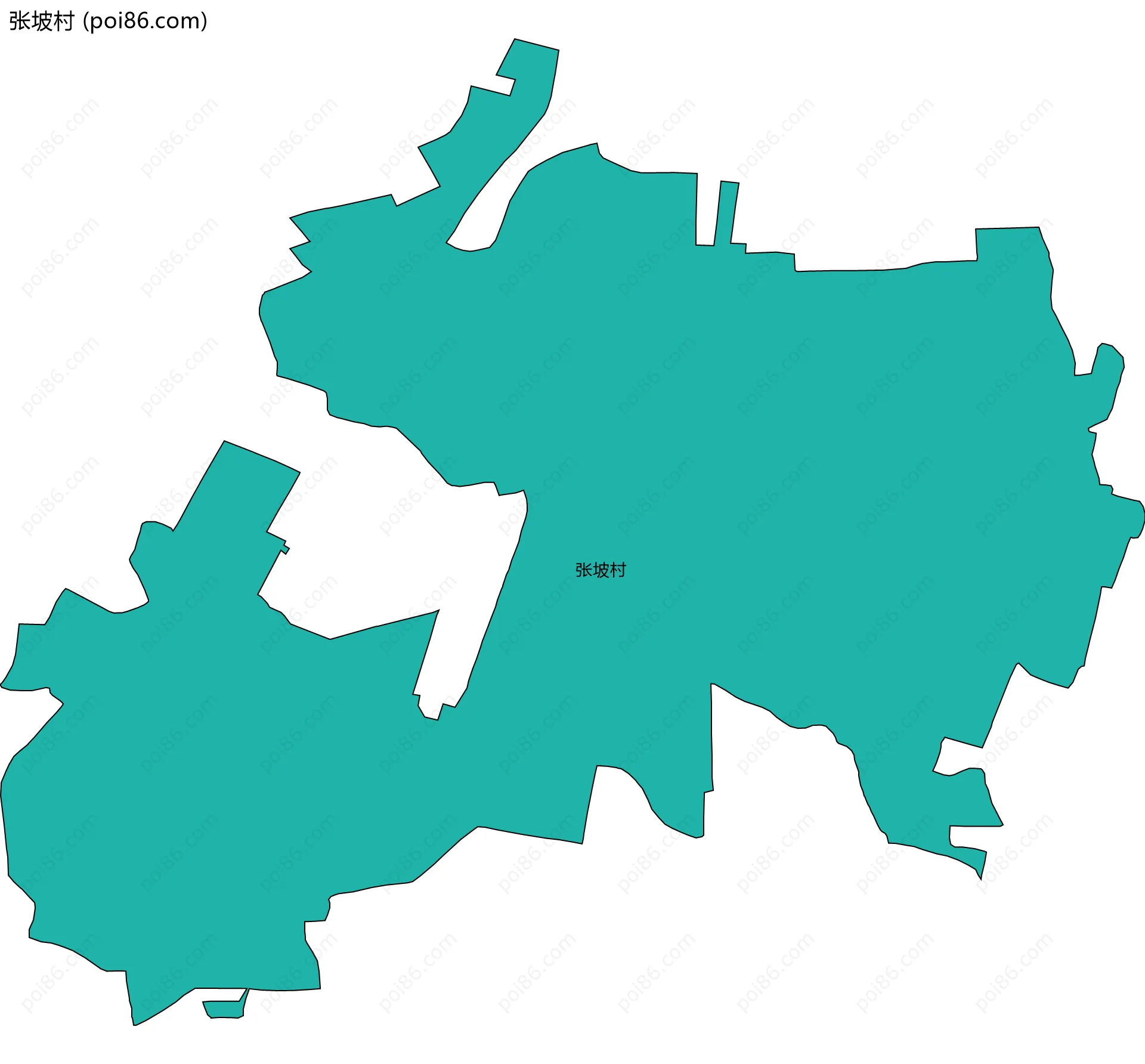 张坡村边界地图