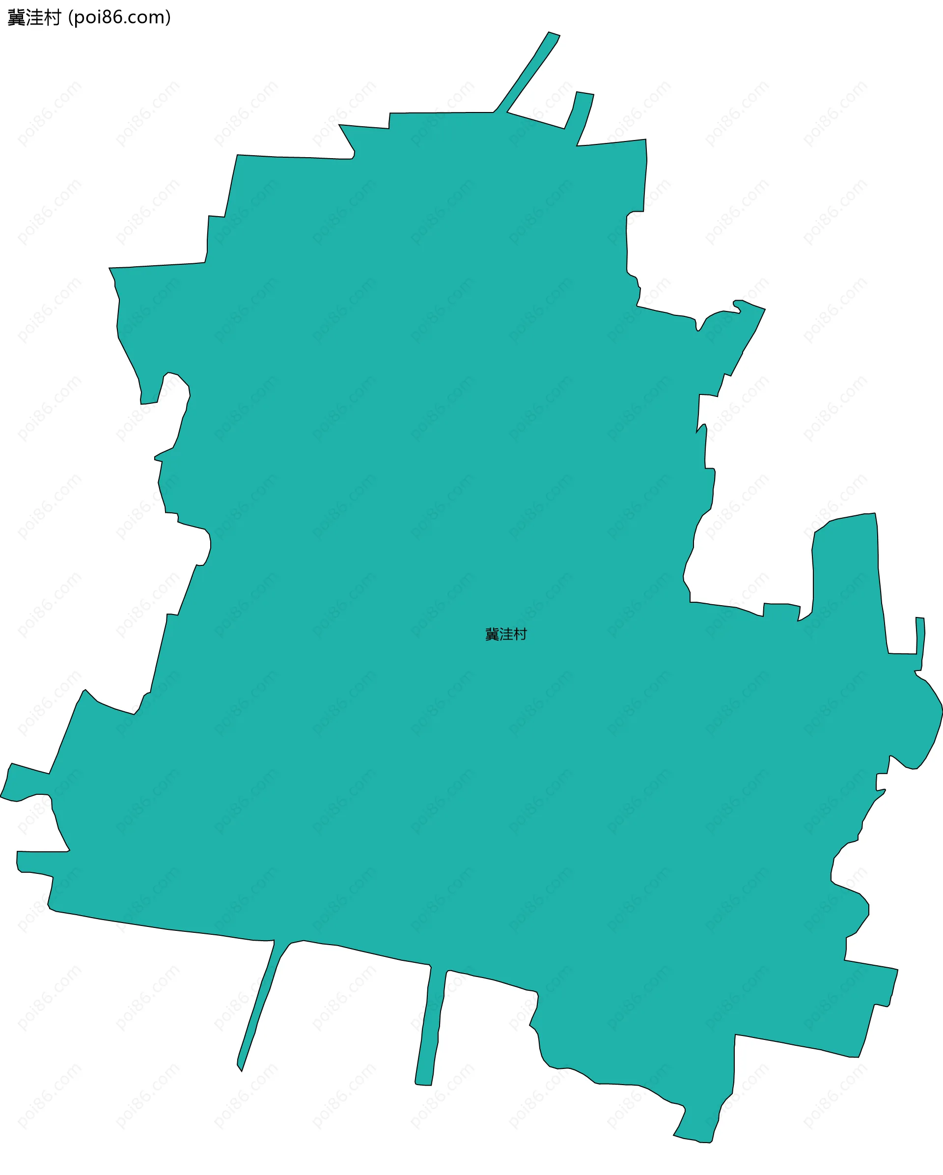 冀洼村边界地图