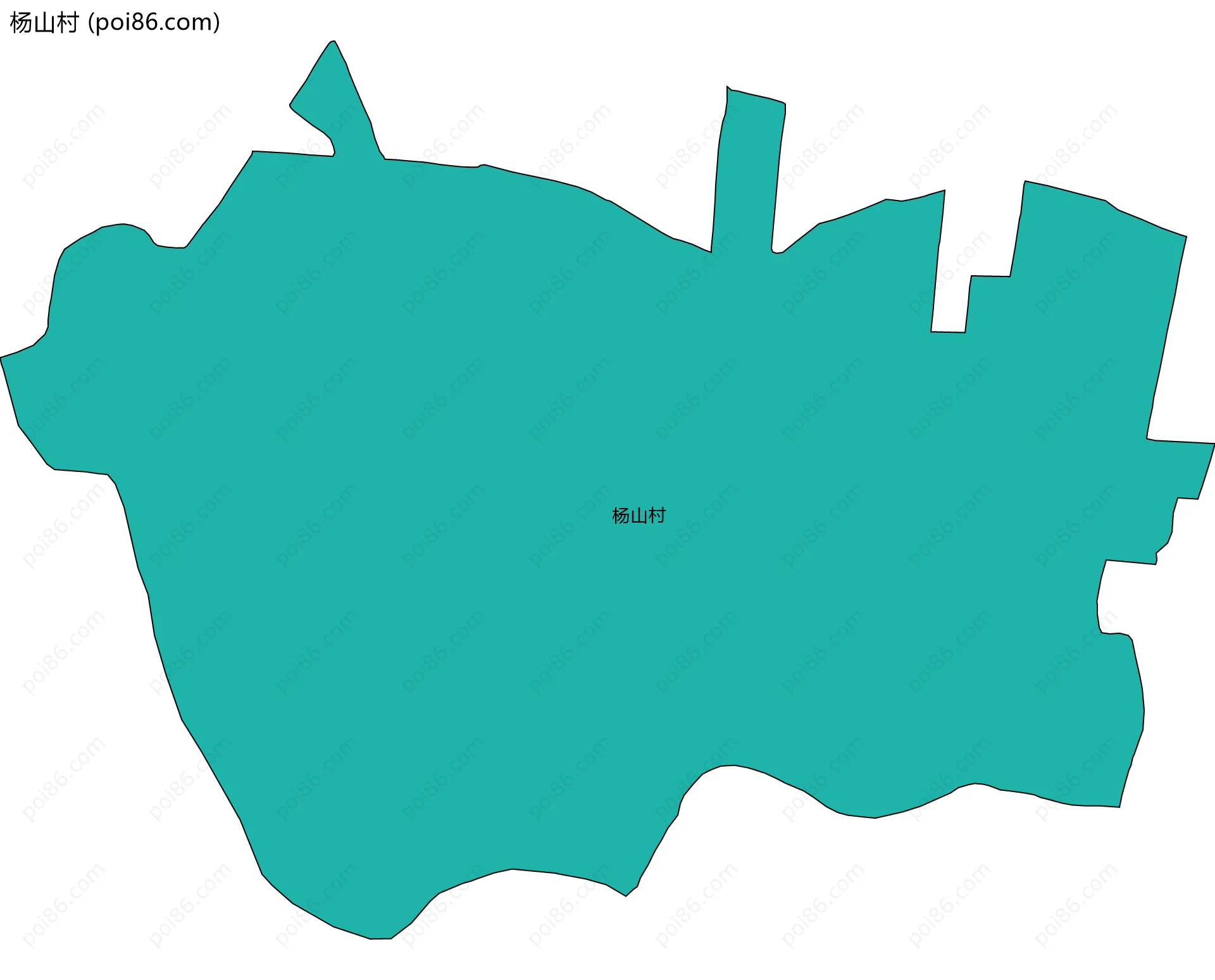 杨山村边界地图