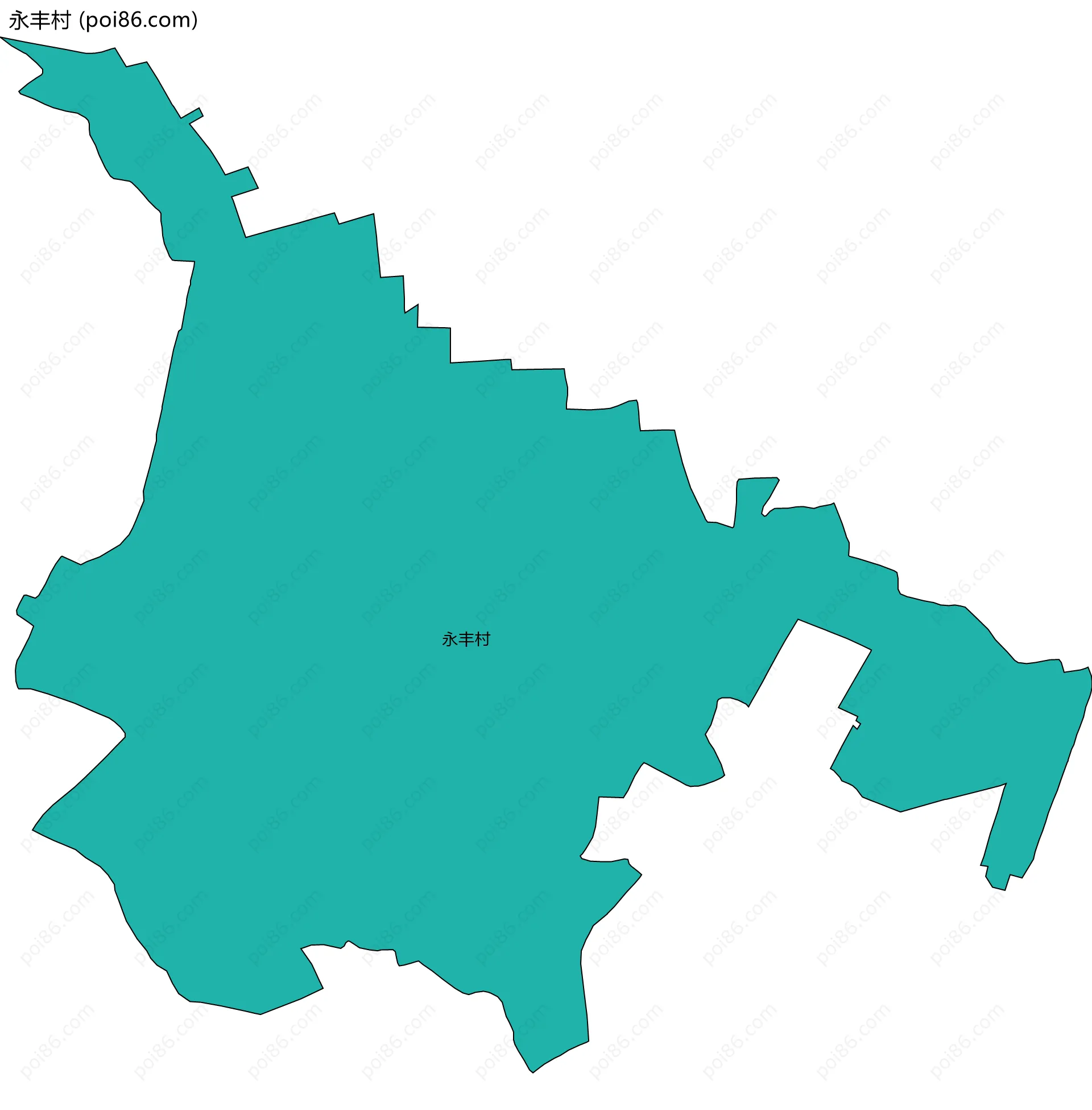 永丰村边界地图