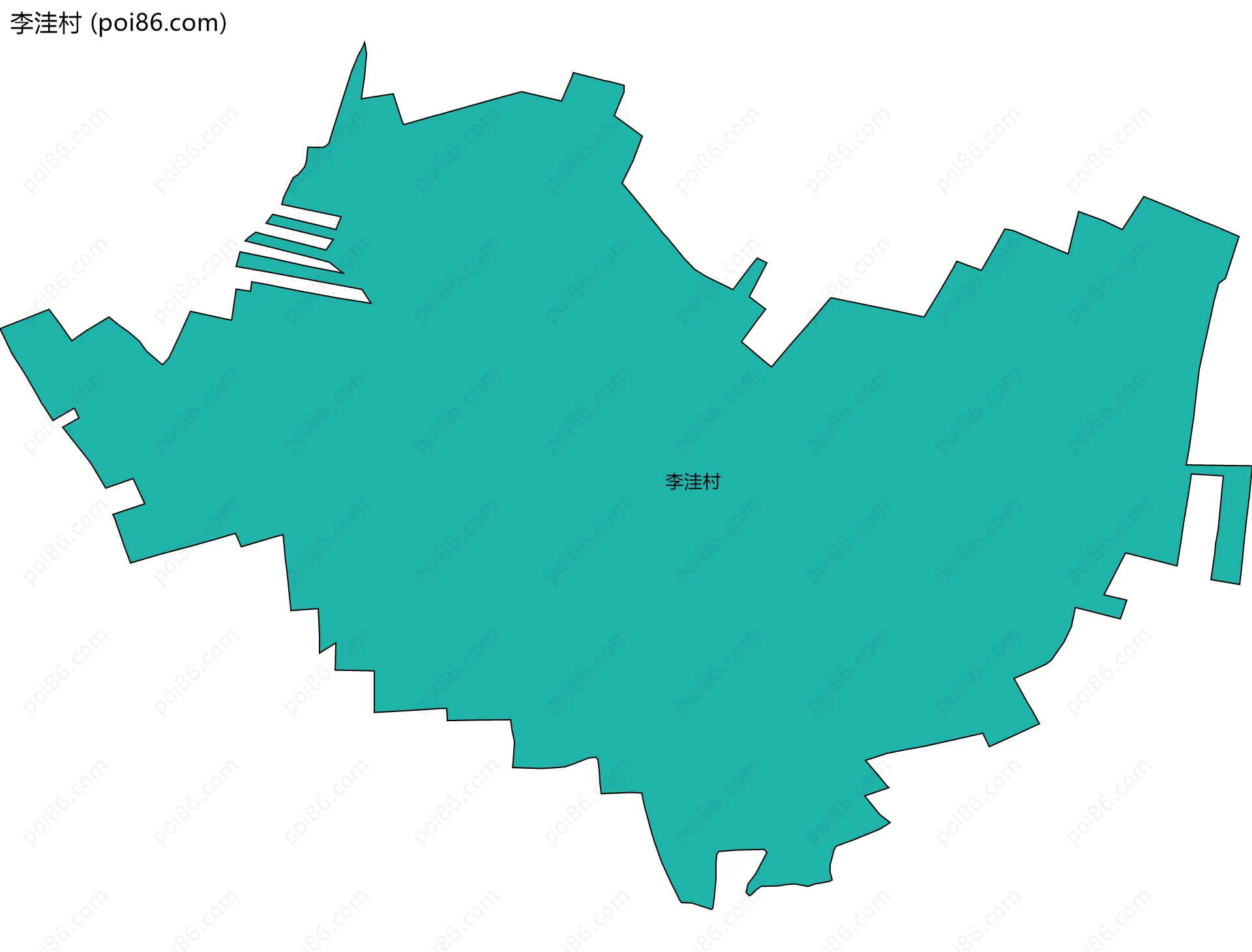 李洼村边界地图