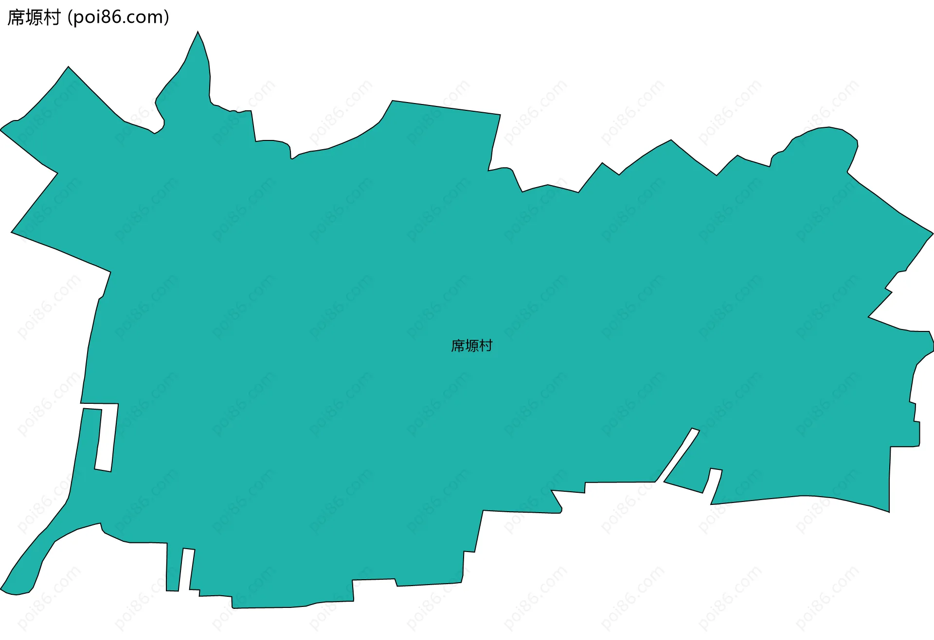 席塬村边界地图