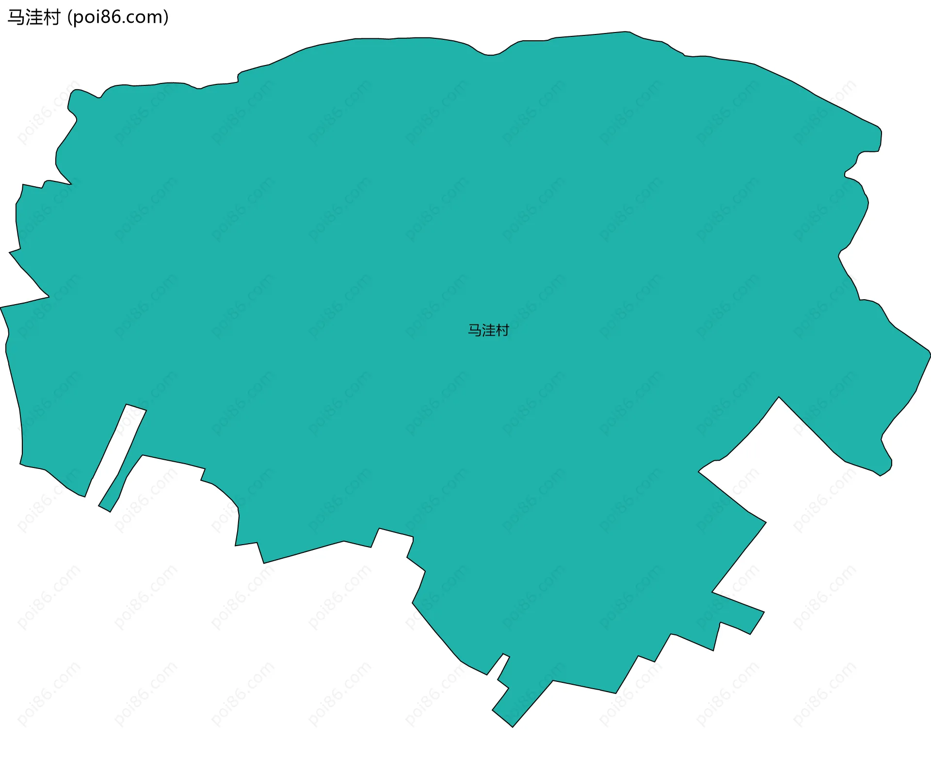 马洼村边界地图