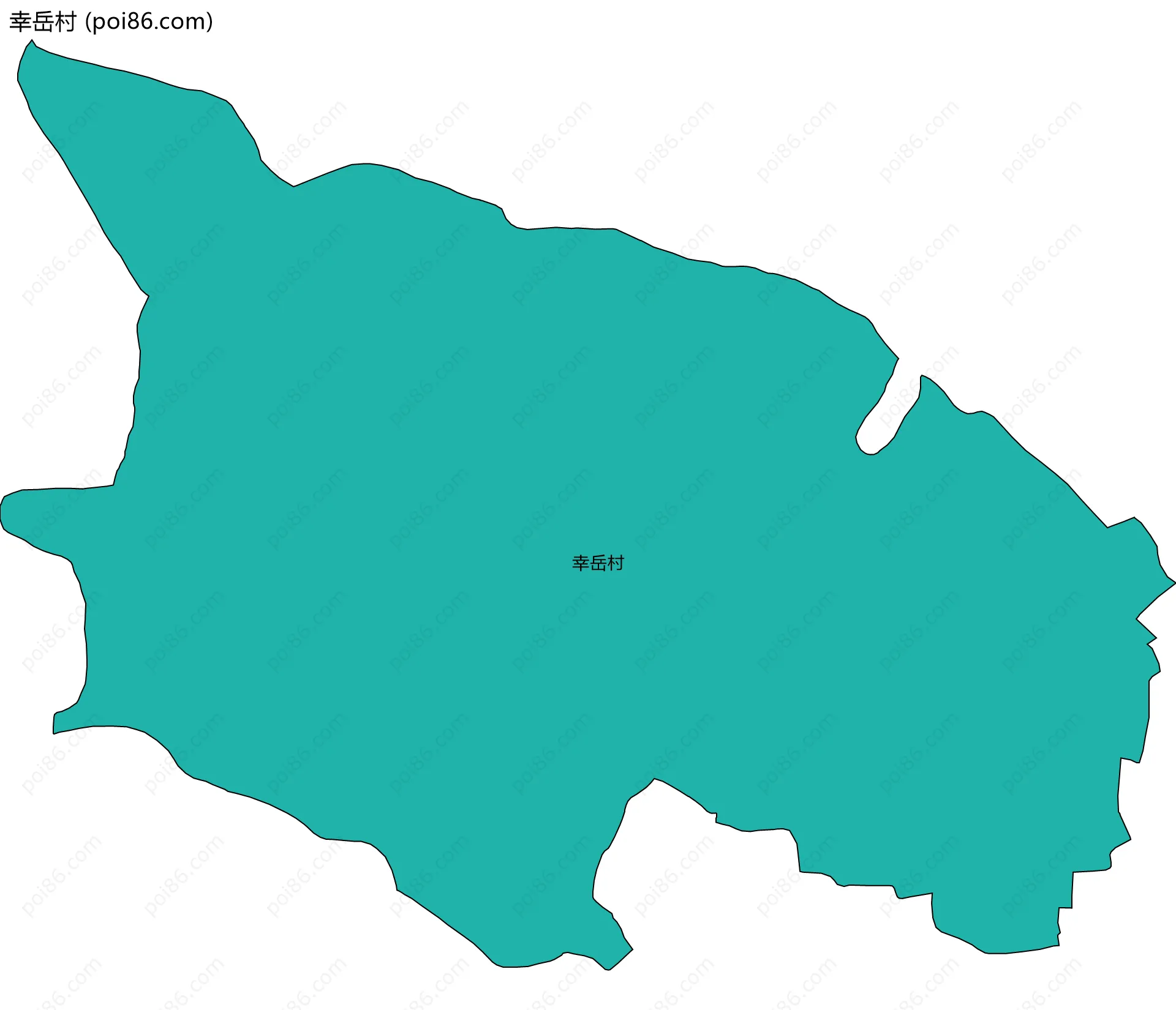 幸岳村边界地图