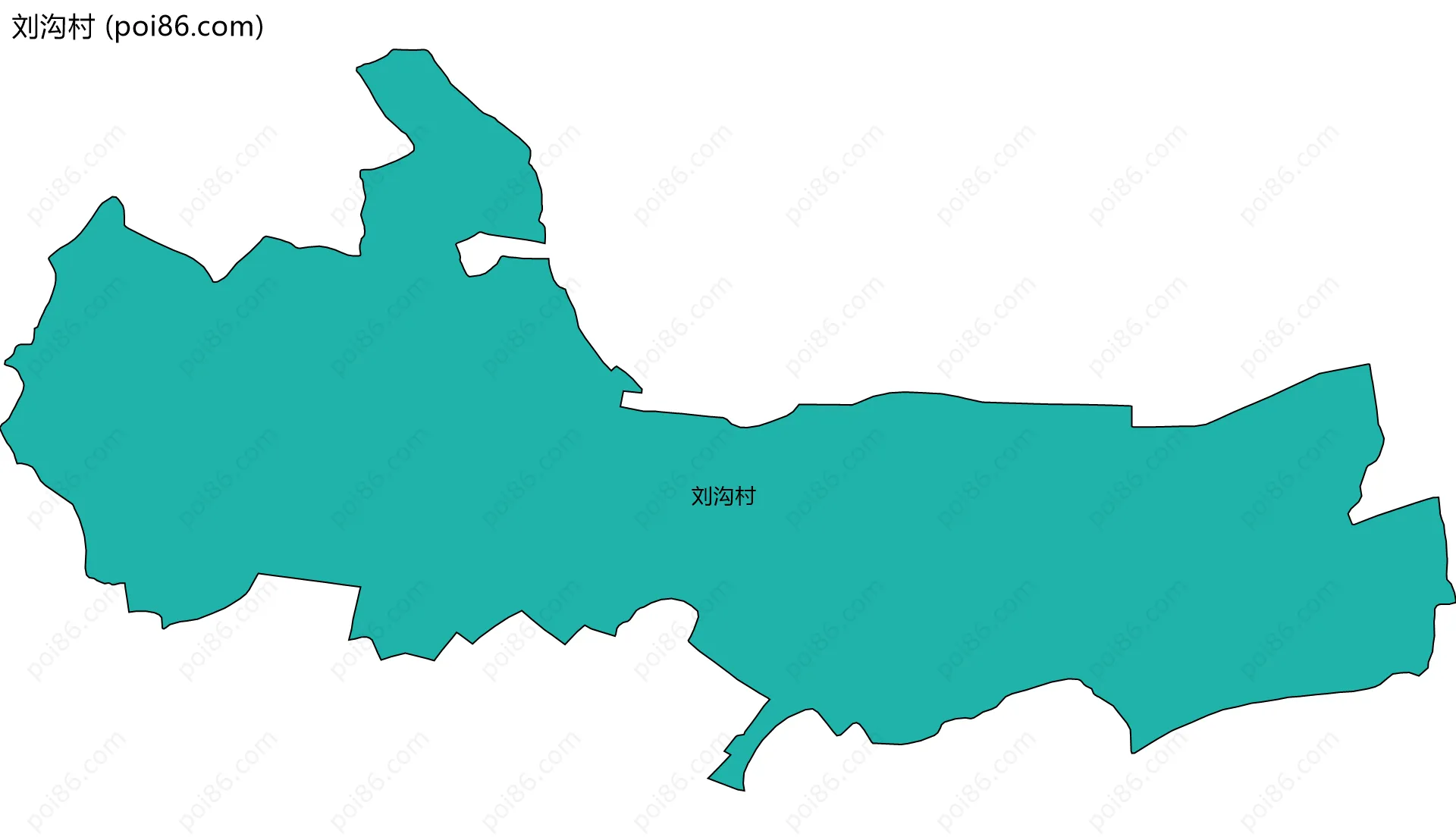 刘沟村边界地图