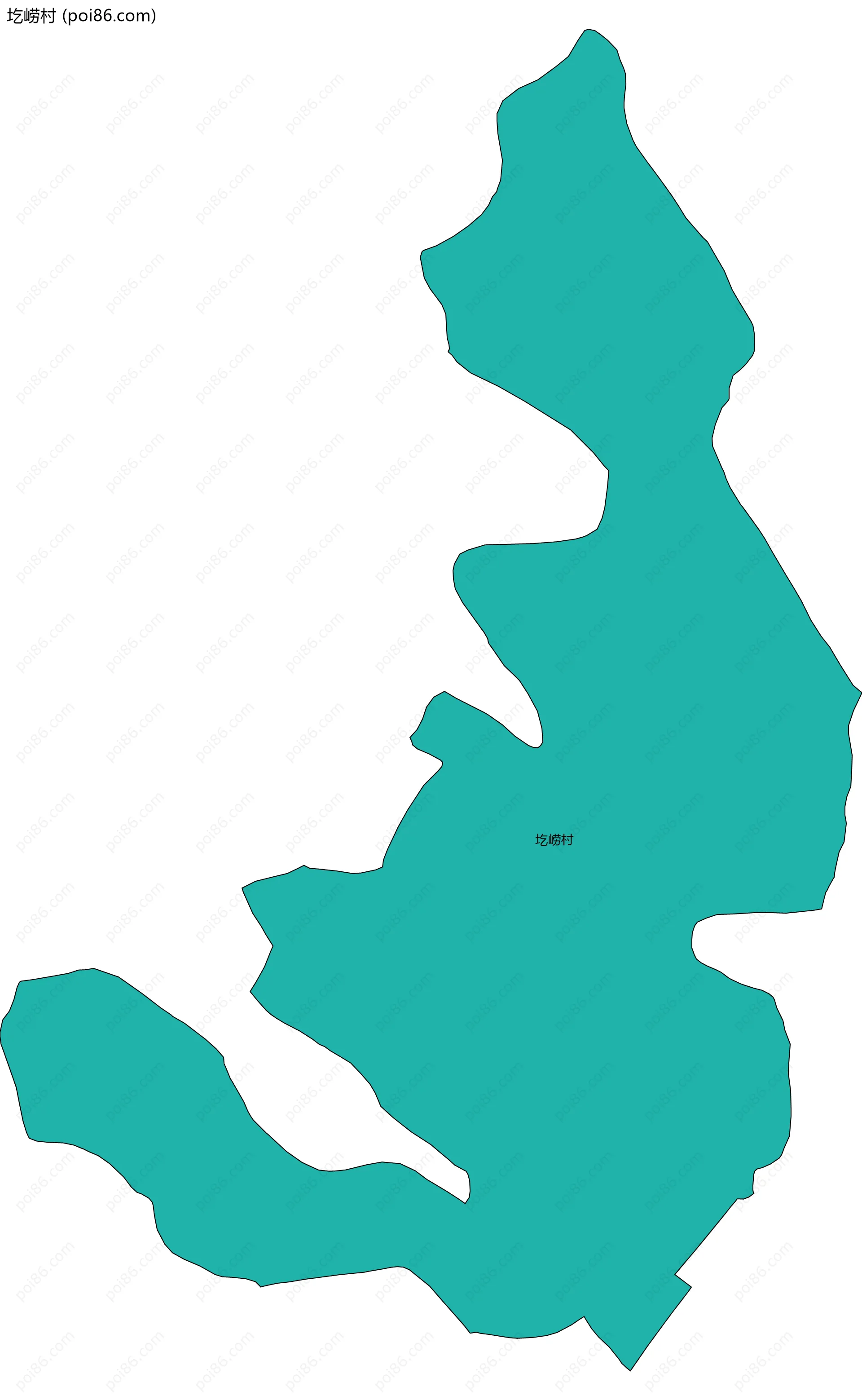 圪崂村边界地图