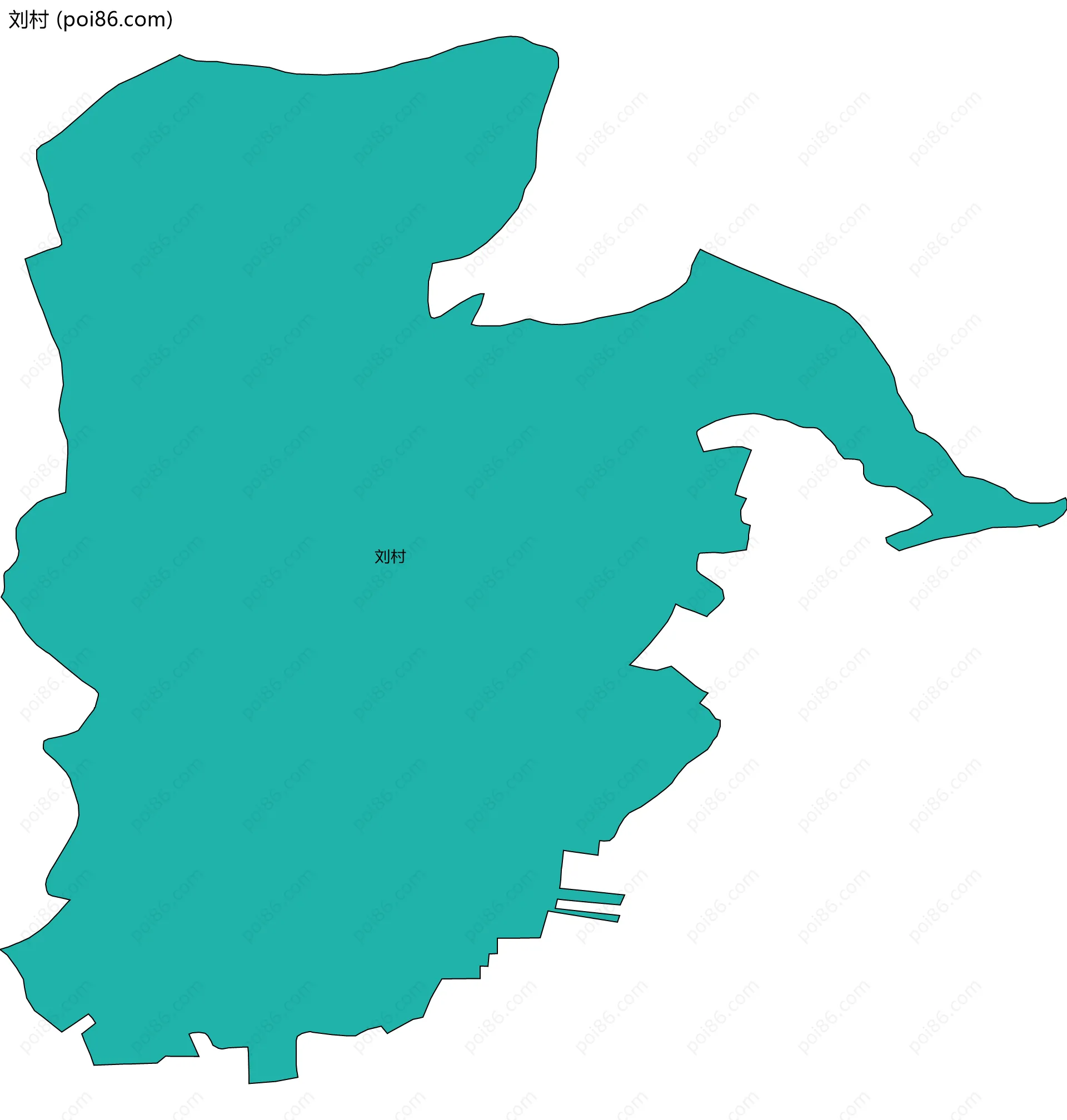 刘村边界地图