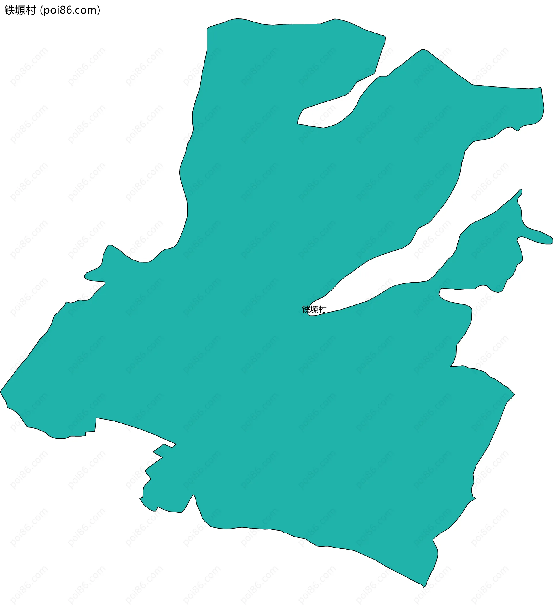 铁塬村边界地图