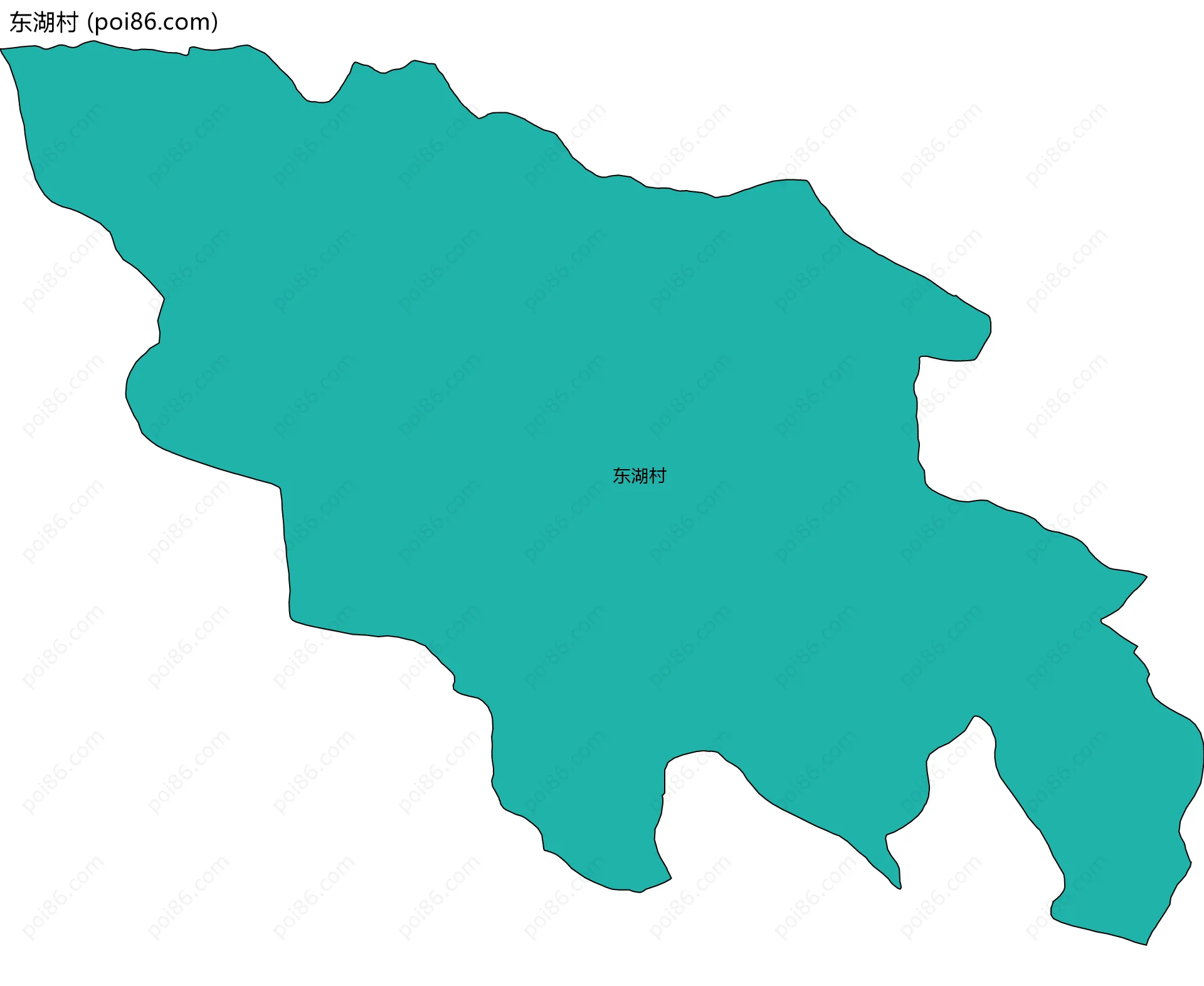东湖村边界地图