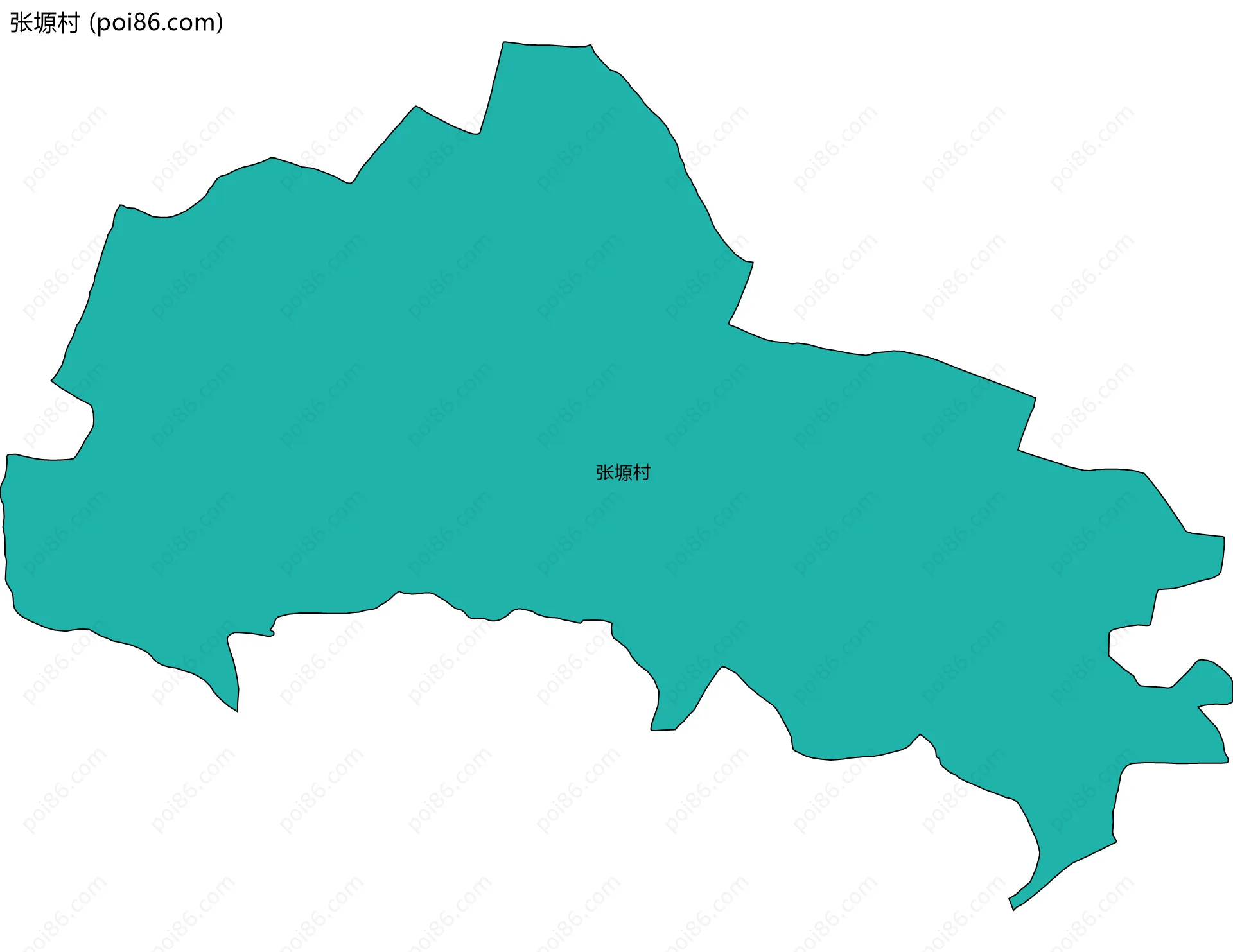 张塬村边界地图