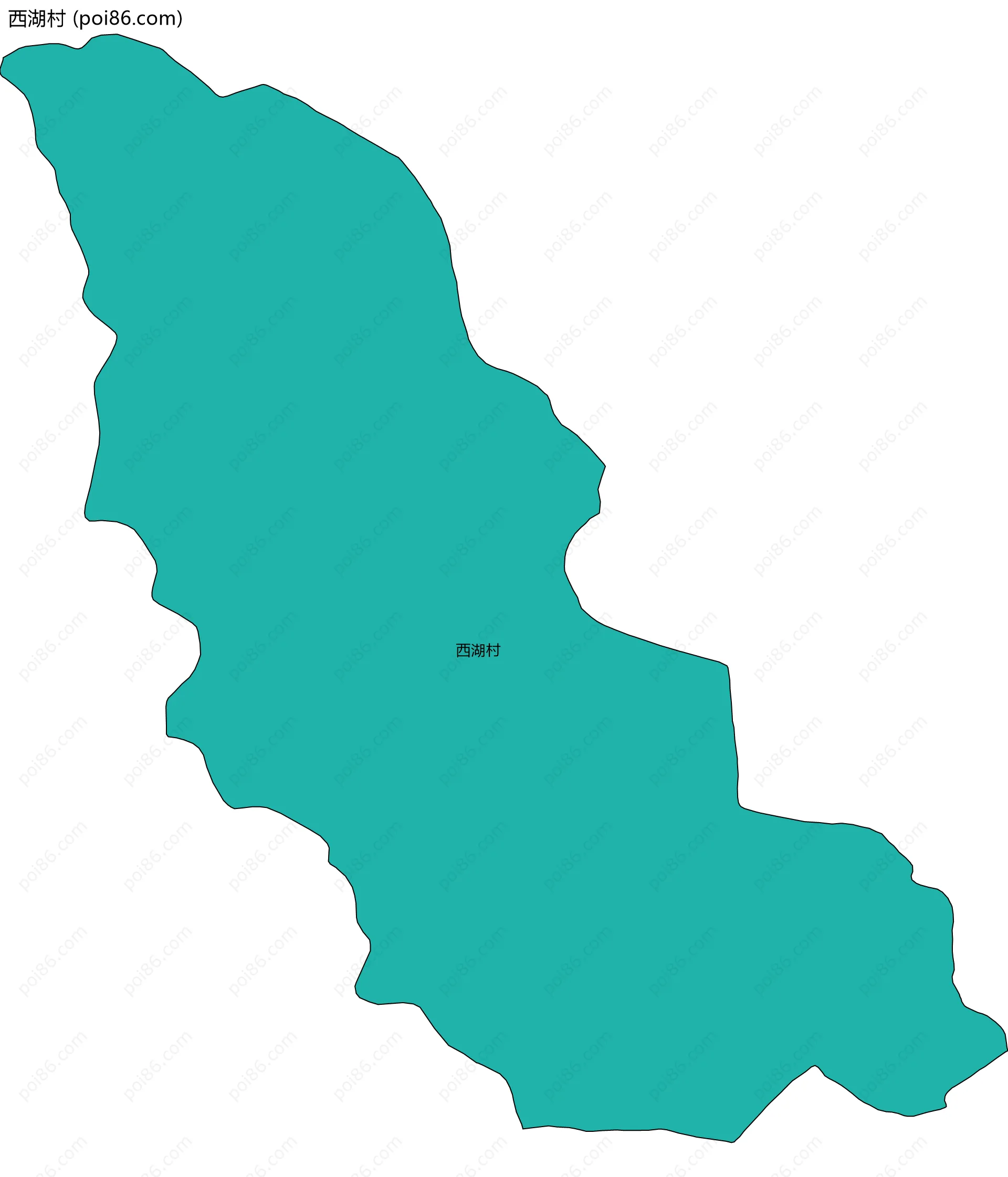 西湖村边界地图