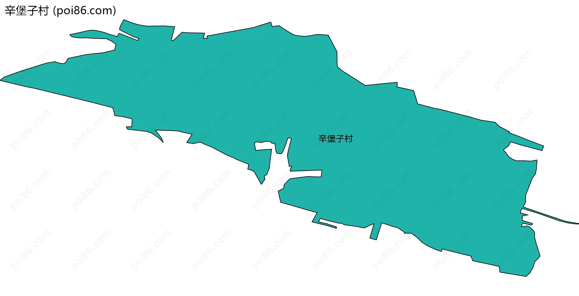 辛堡子村边界地图