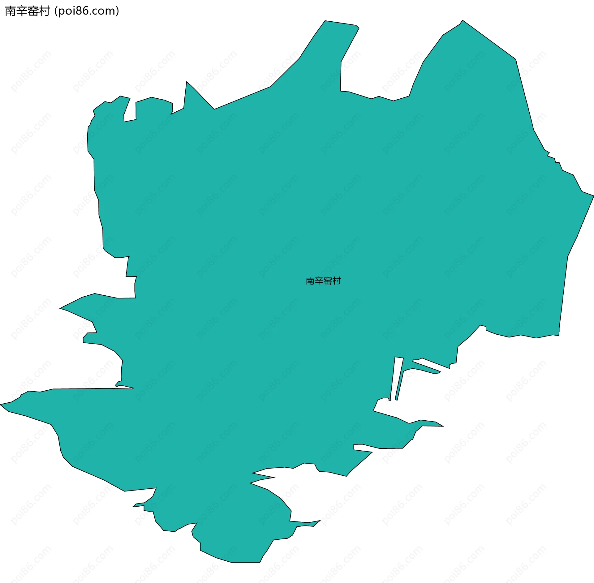 南辛窑村边界地图