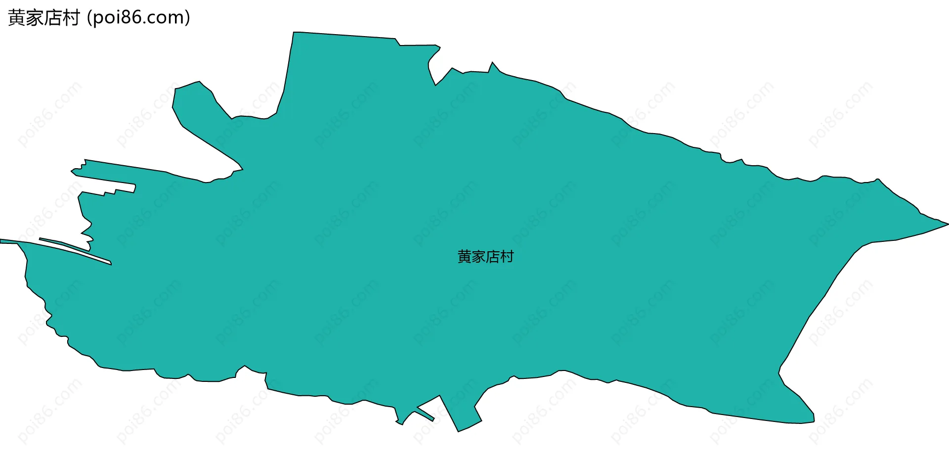 黄家店村边界地图