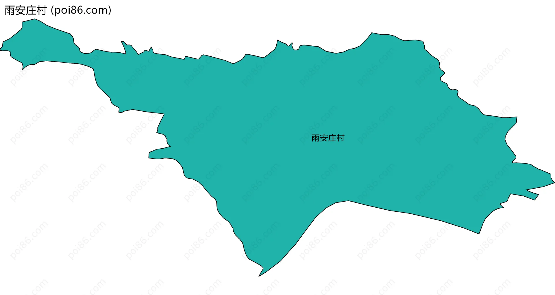 雨安庄村边界地图