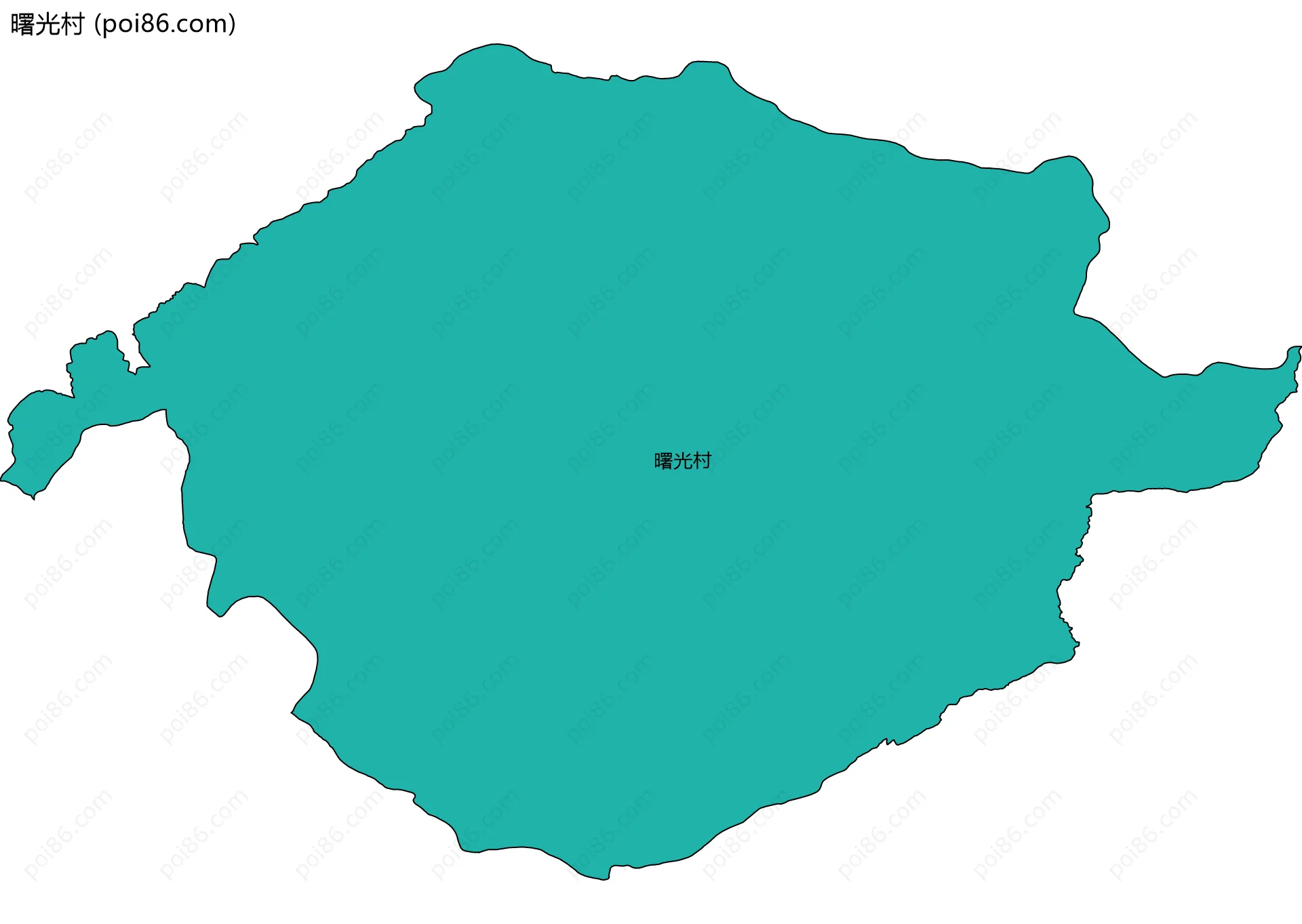 曙光村边界地图