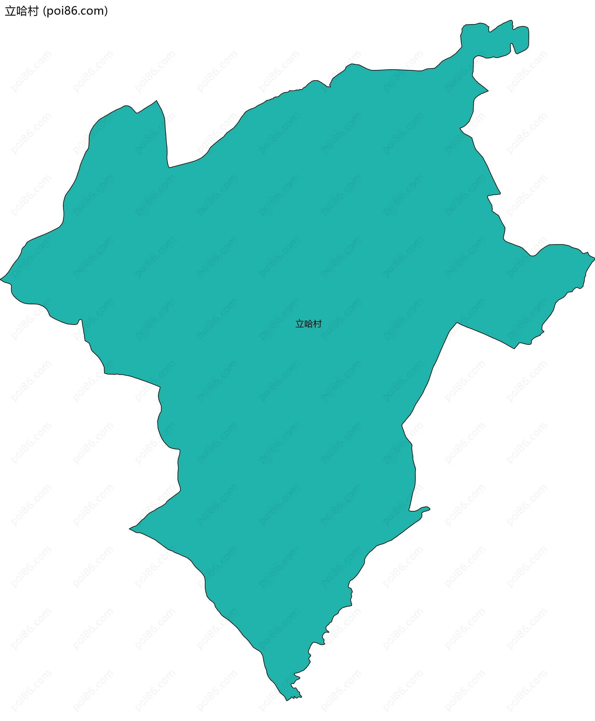 立哈村边界地图