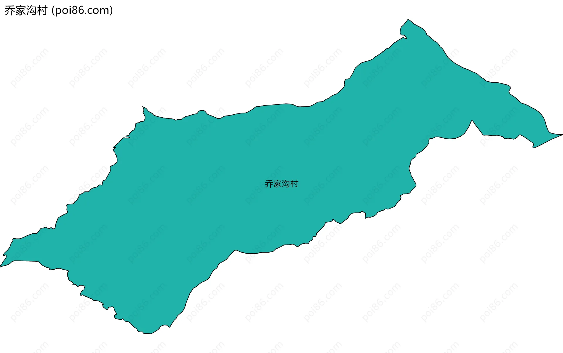 乔家沟村边界地图