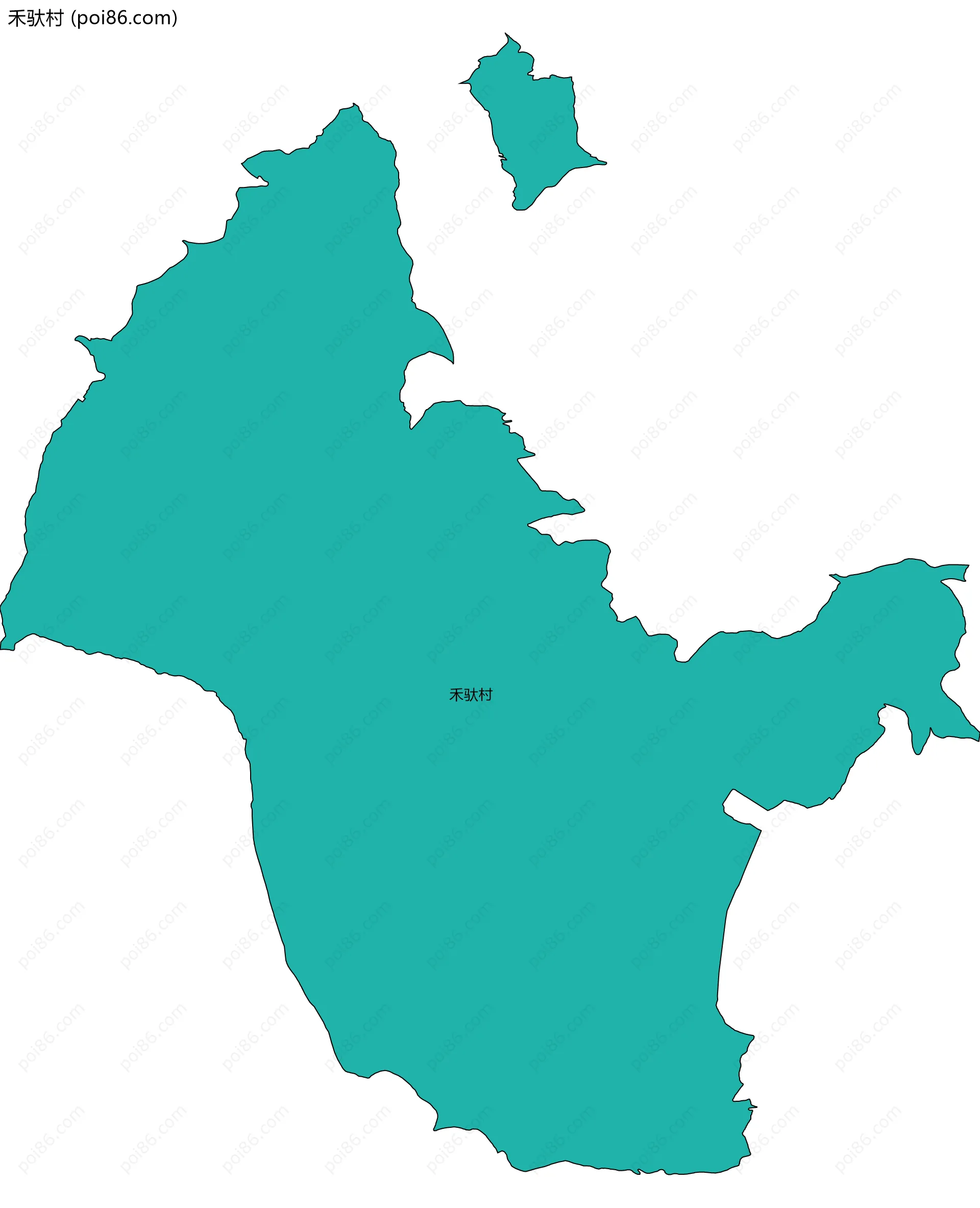 禾驮村边界地图