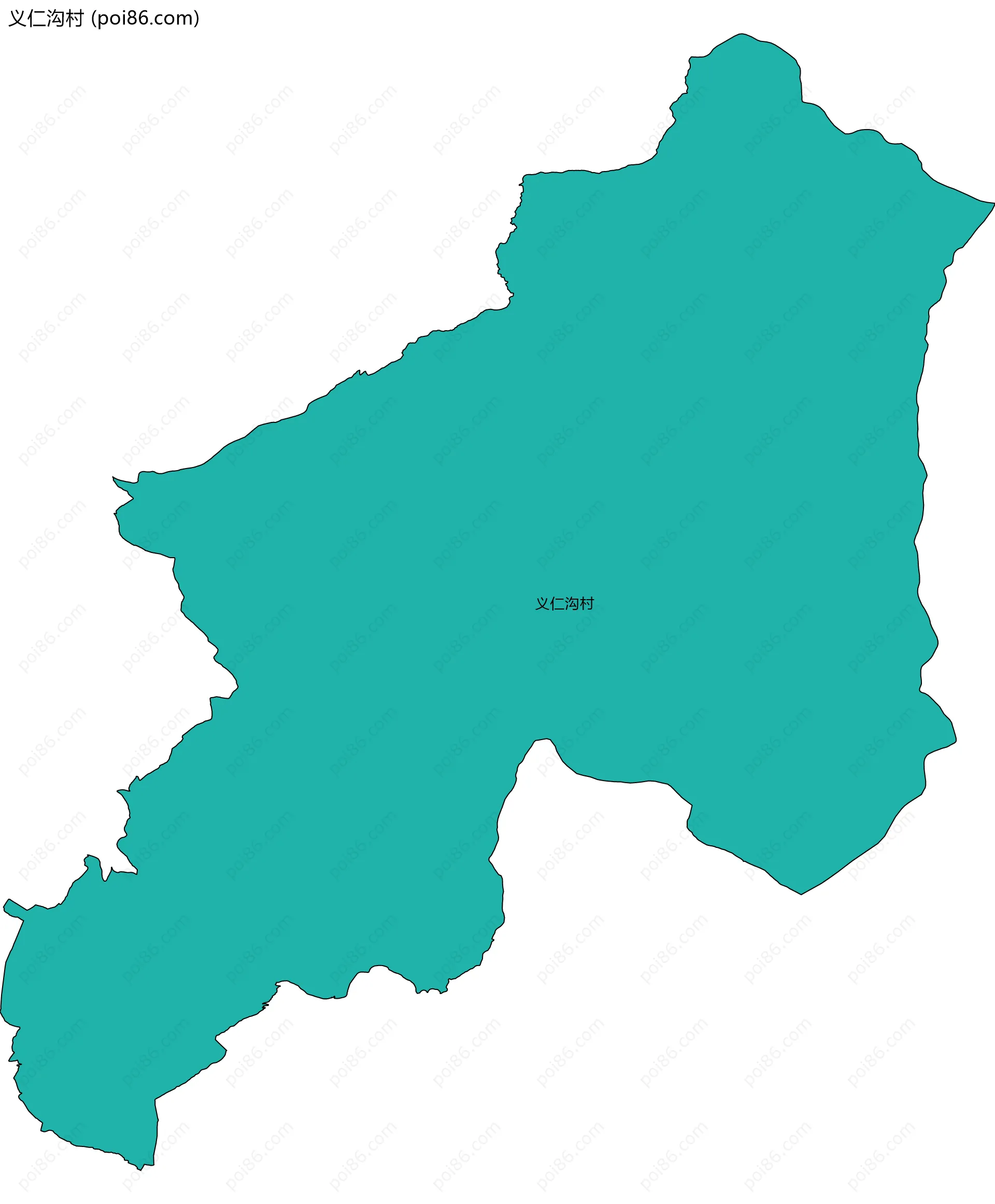义仁沟村边界地图