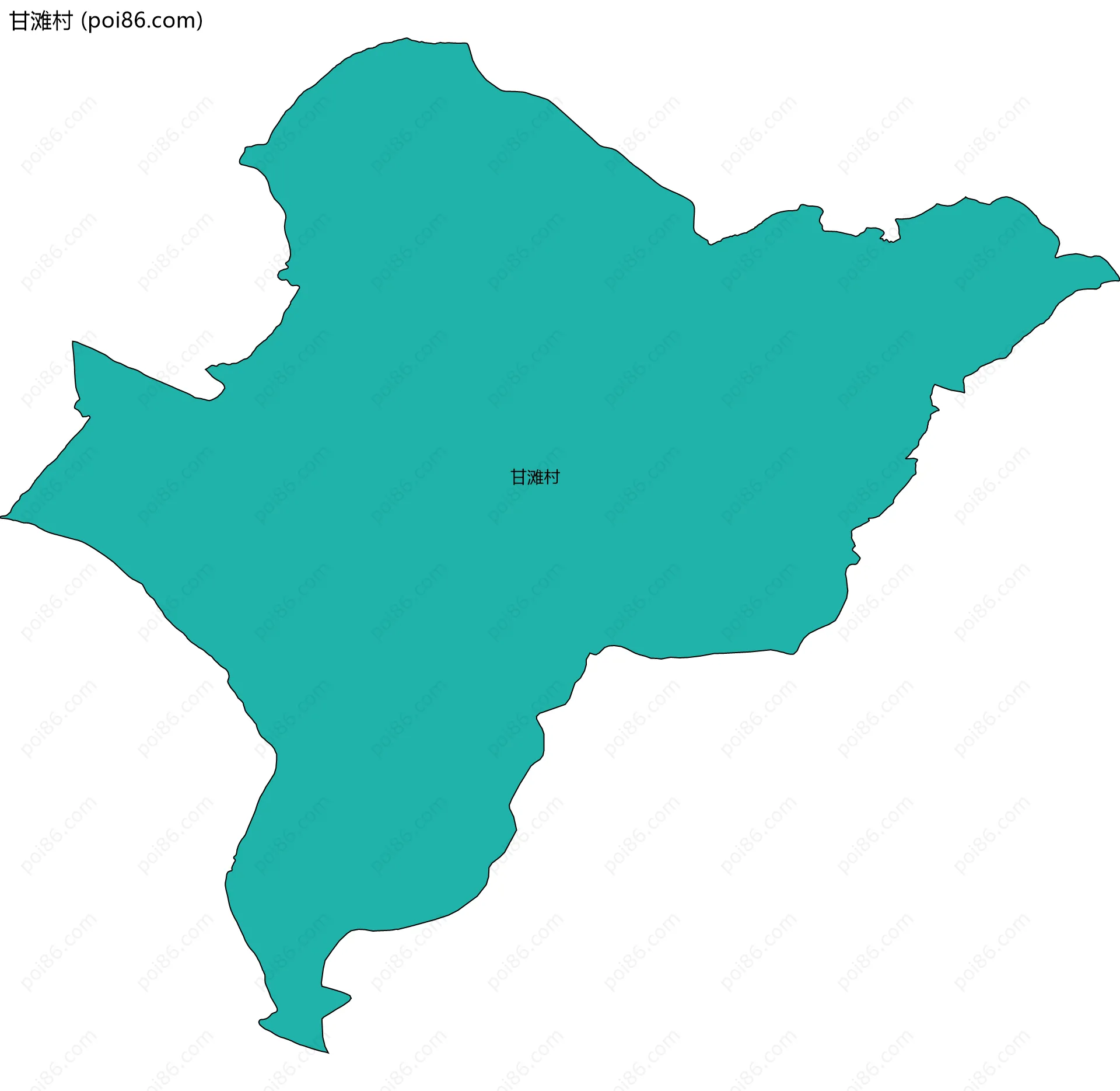 甘滩村边界地图