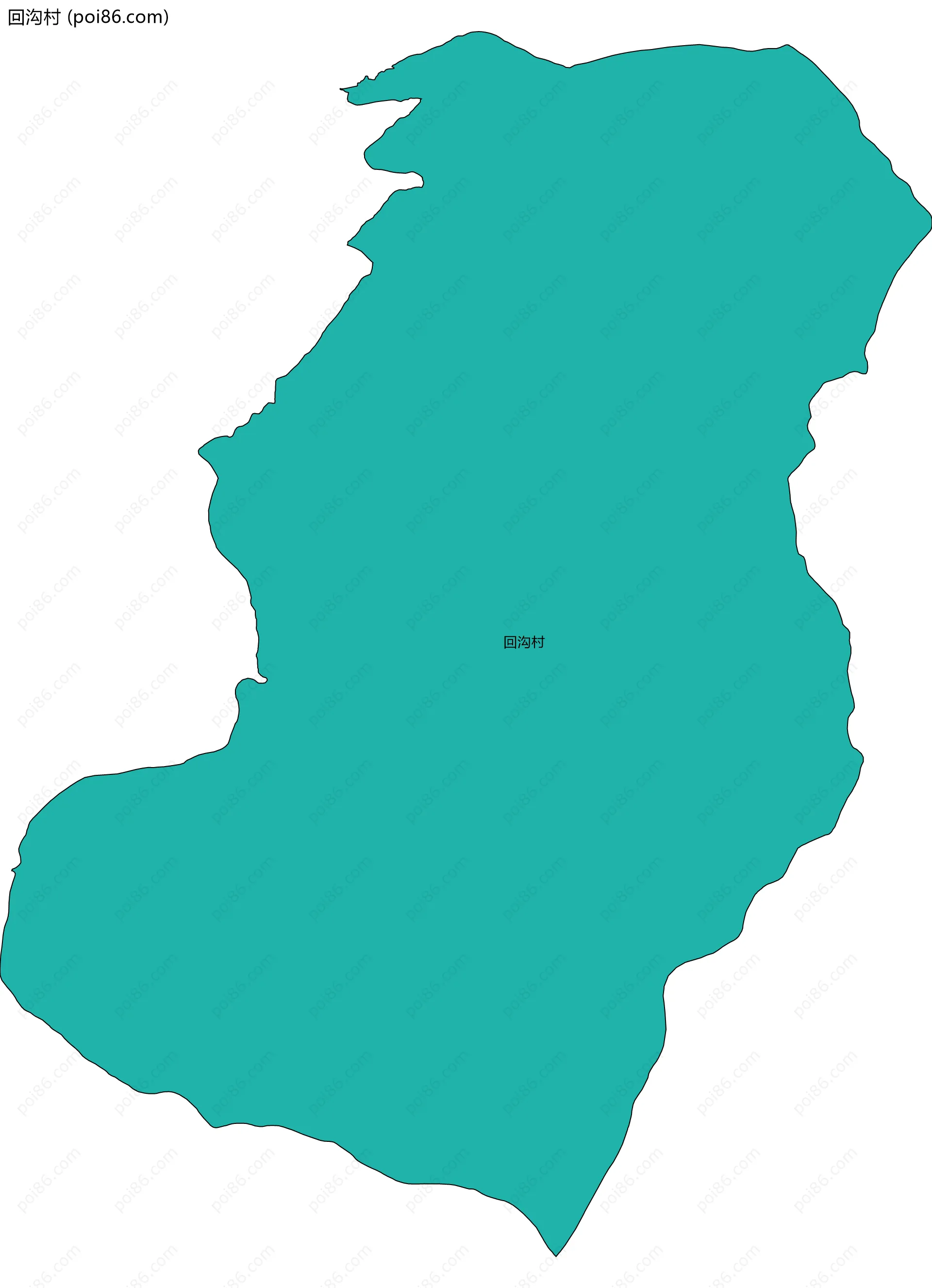 回沟村边界地图