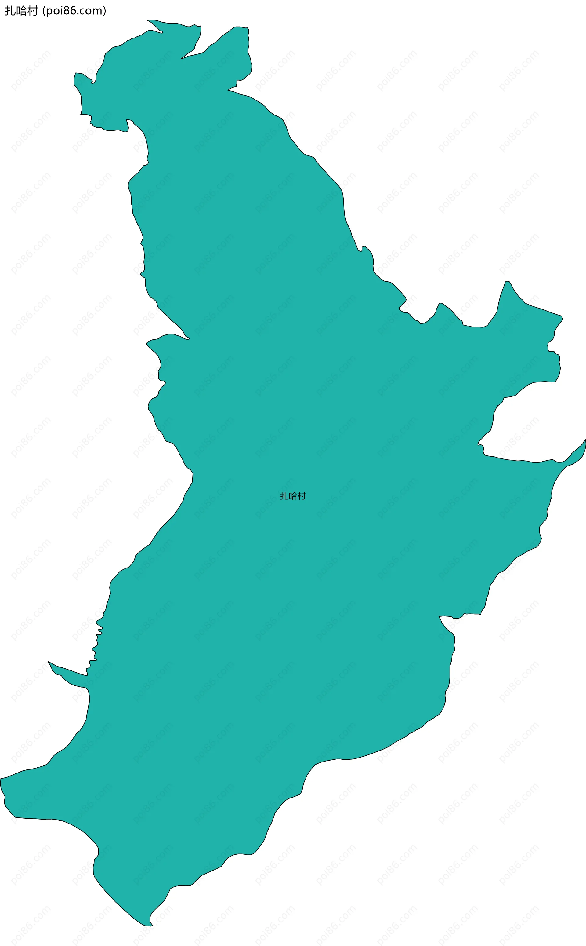 扎哈村边界地图