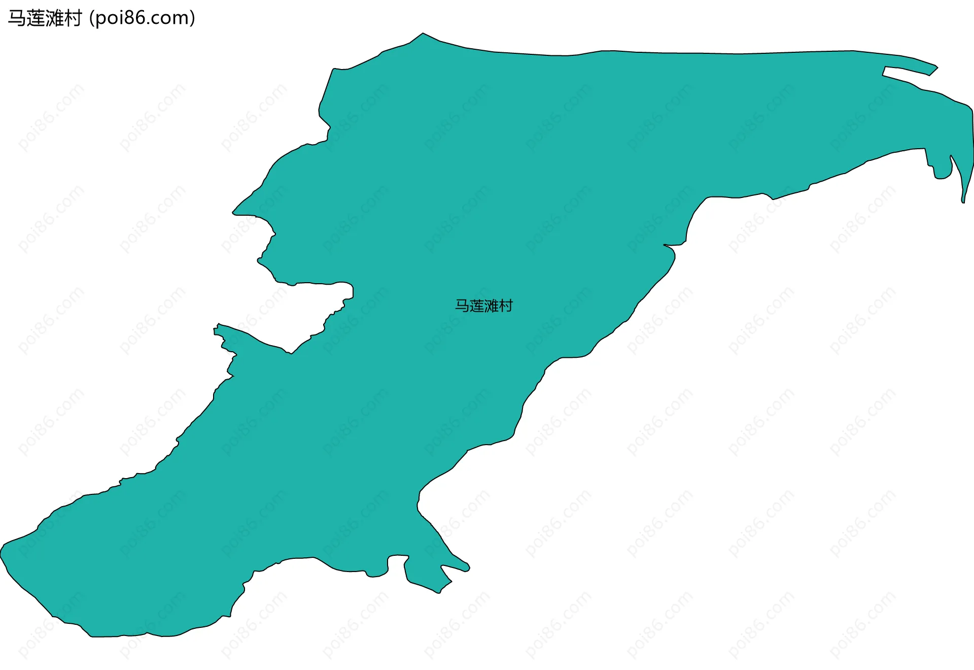 马莲滩村边界地图