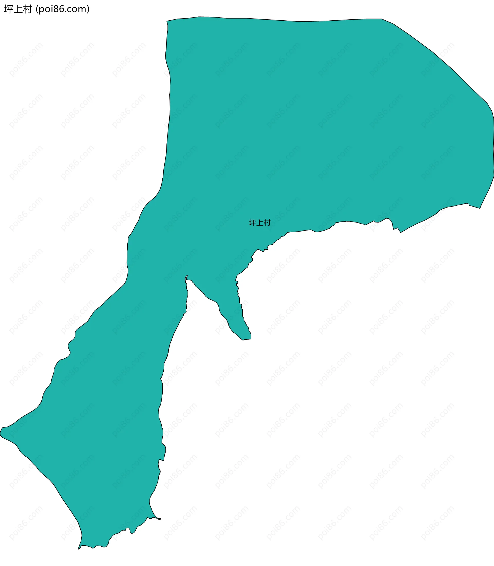 坪上村边界地图