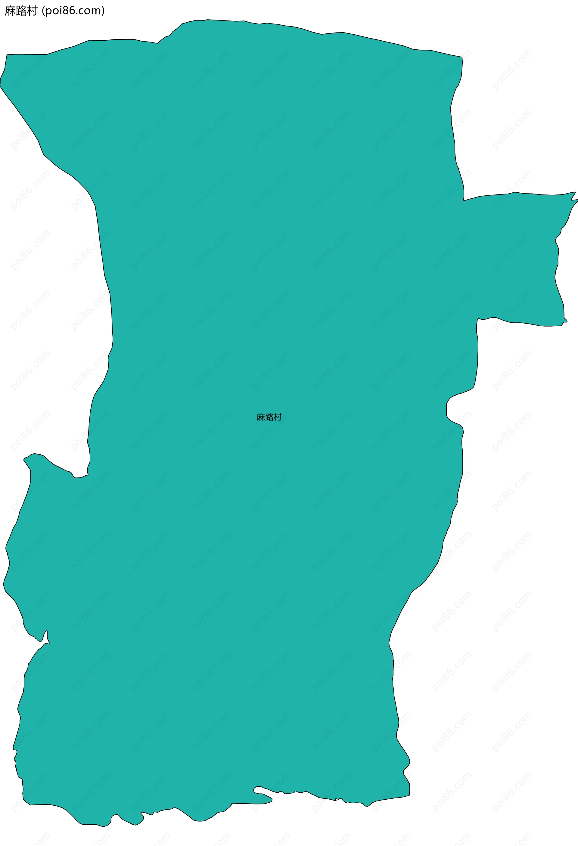 麻路村边界地图