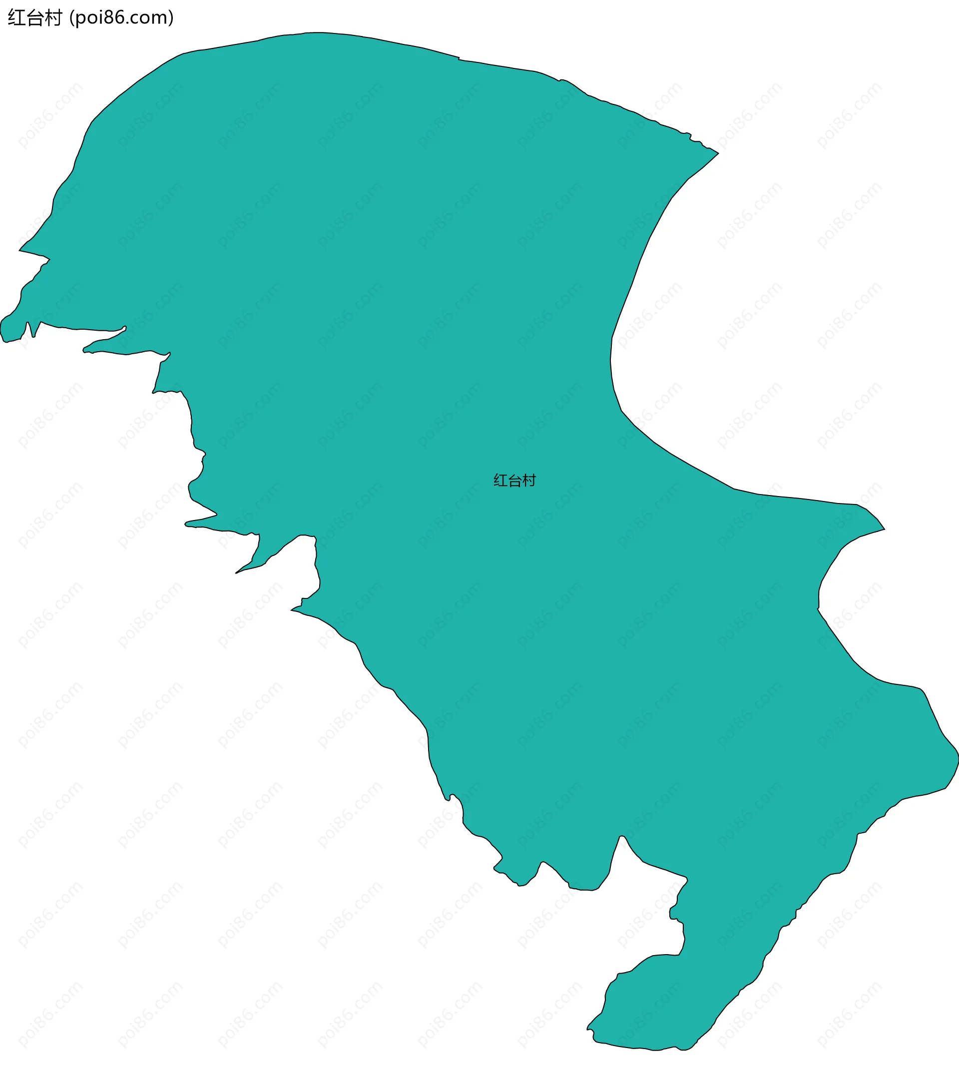 红台村边界地图