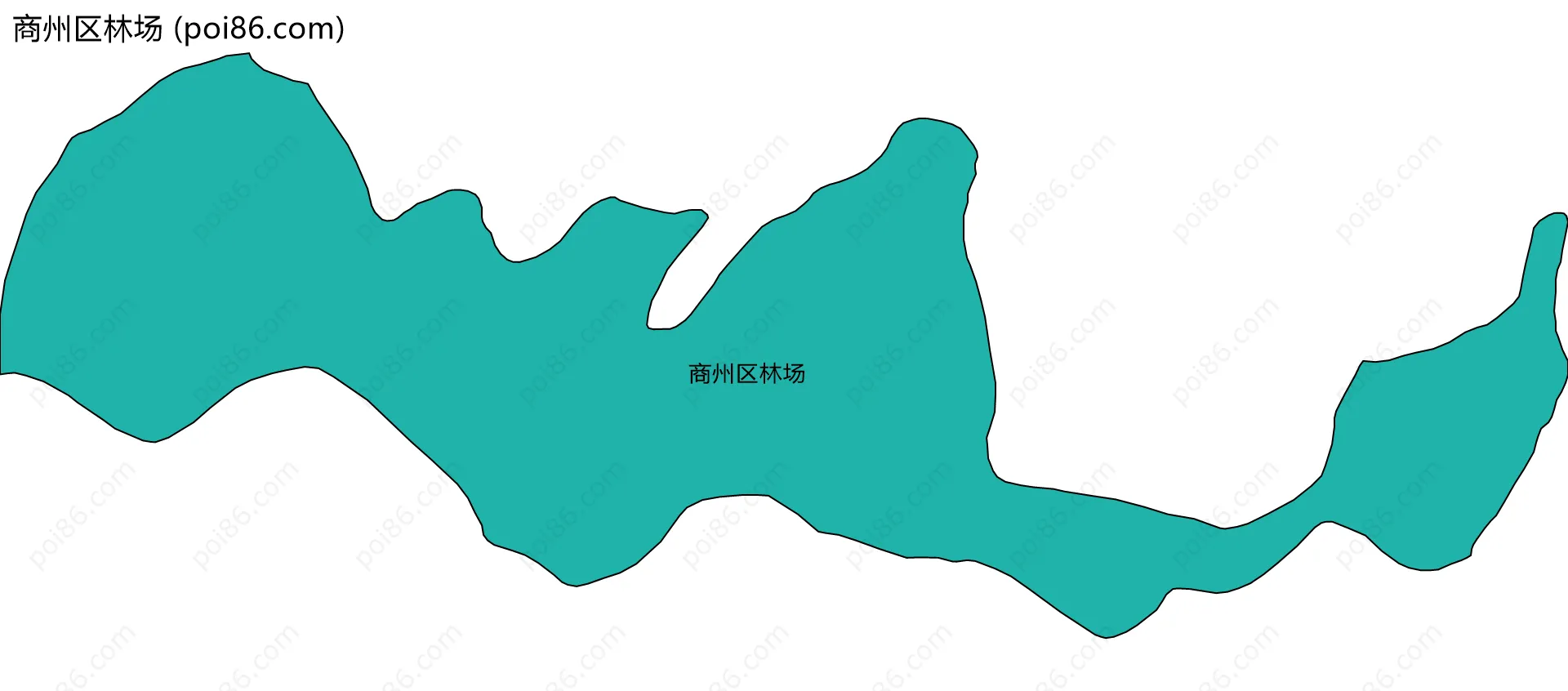 商州区林场边界地图(五级行政区划)