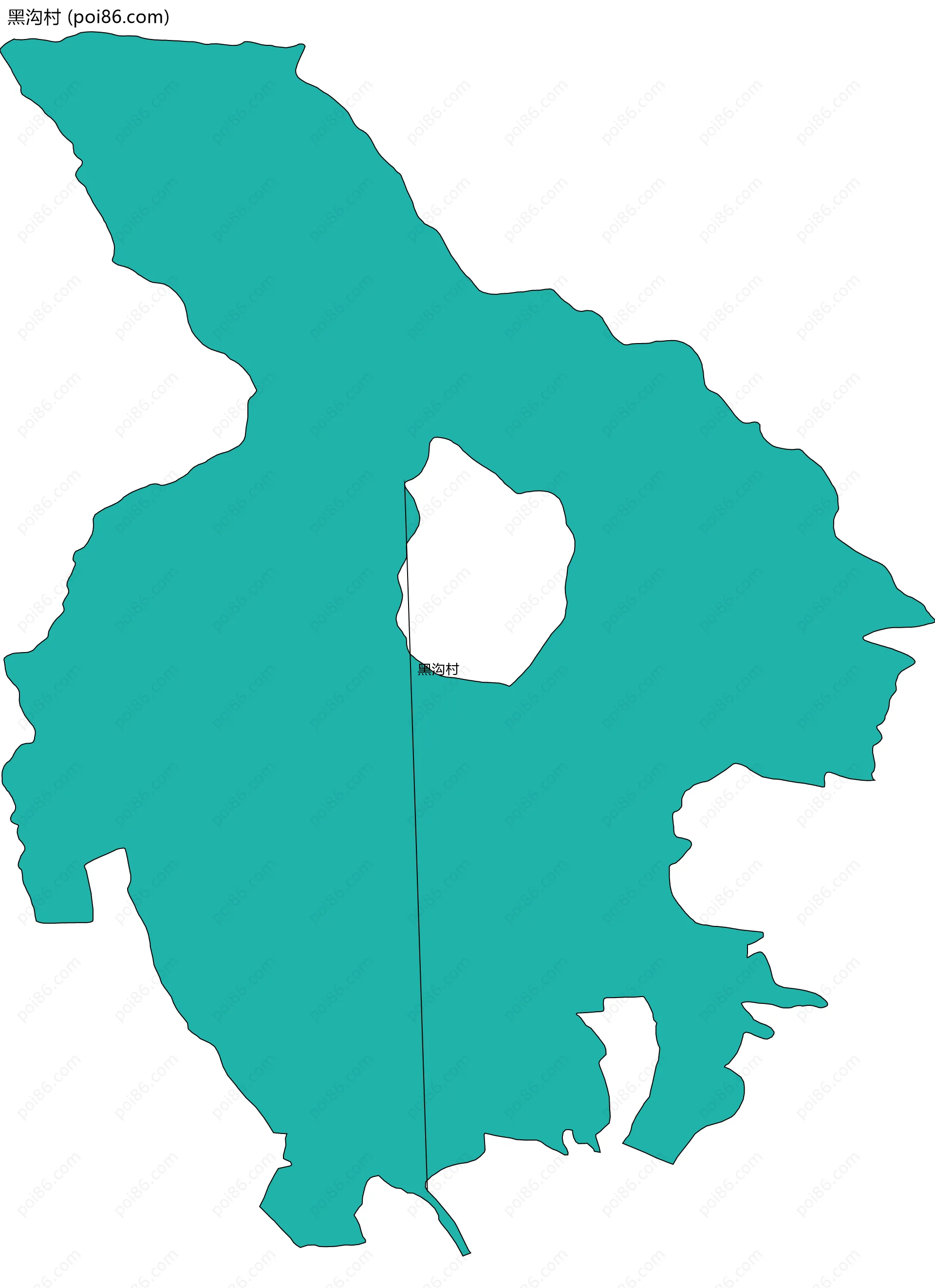 黑沟村边界地图