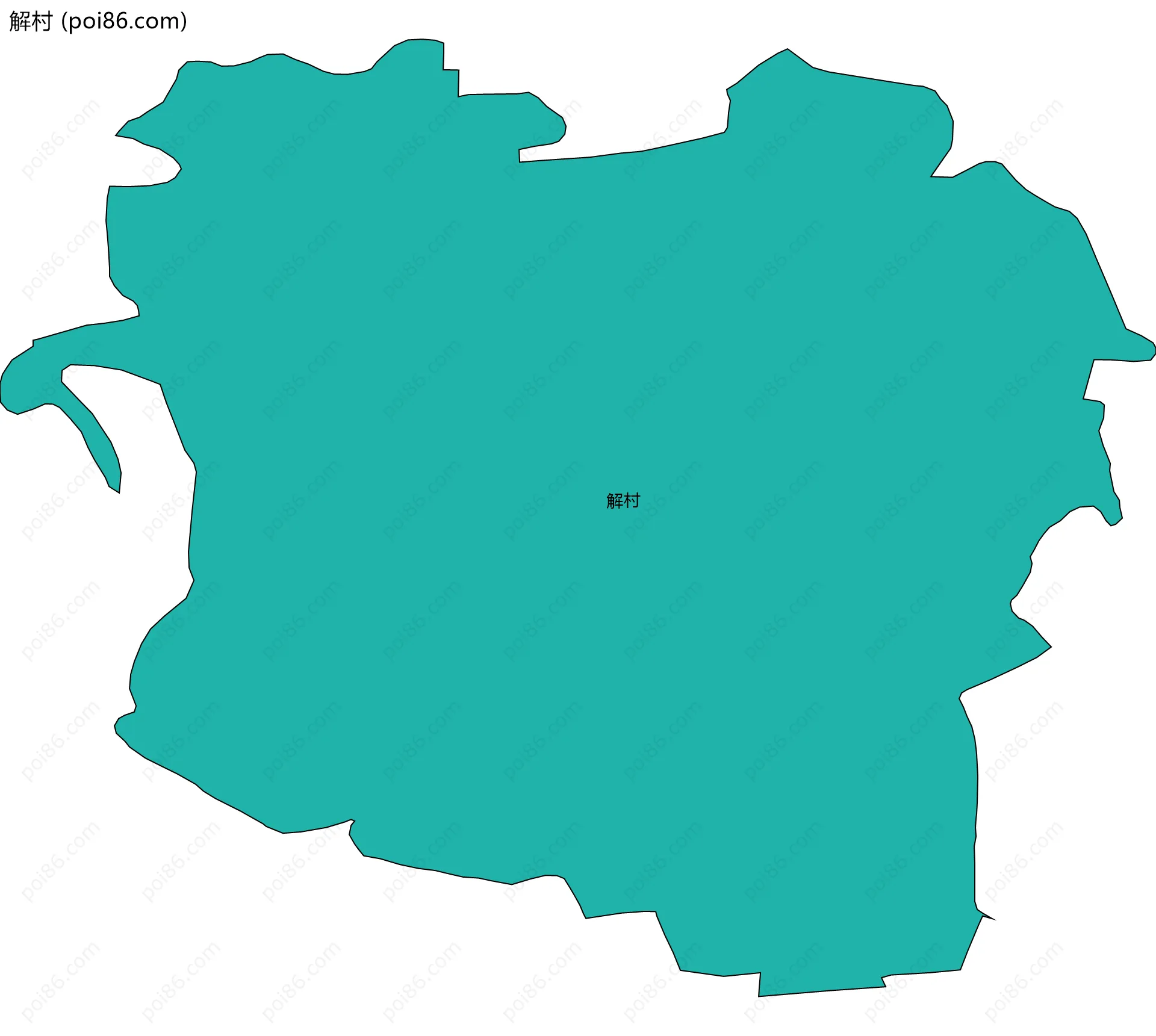解村边界地图