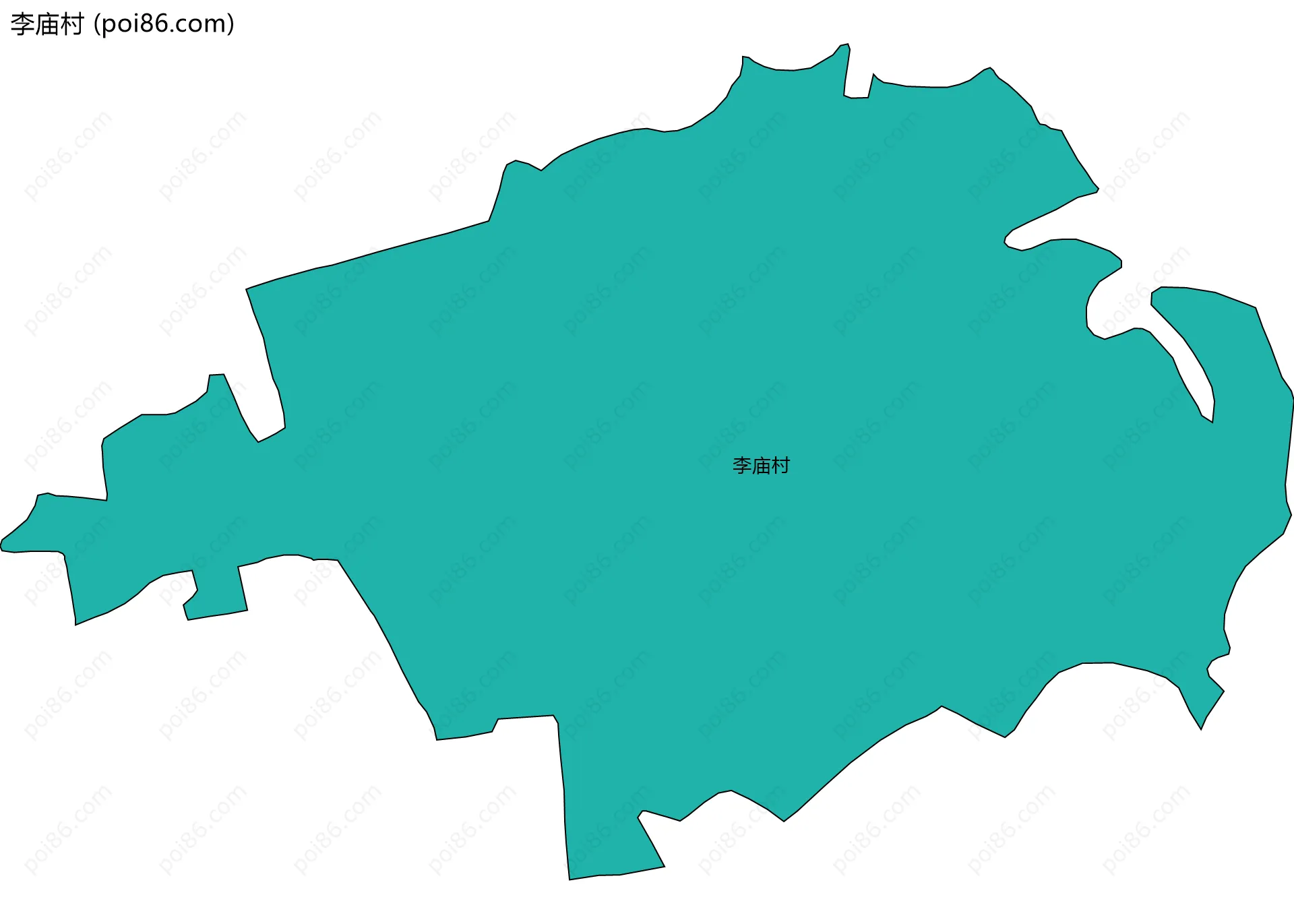 李庙村边界地图