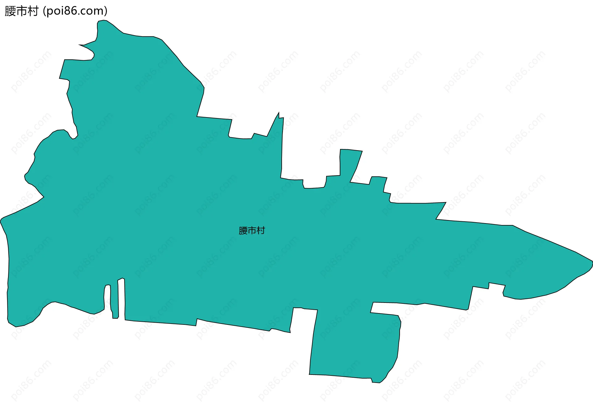 腰市村边界地图