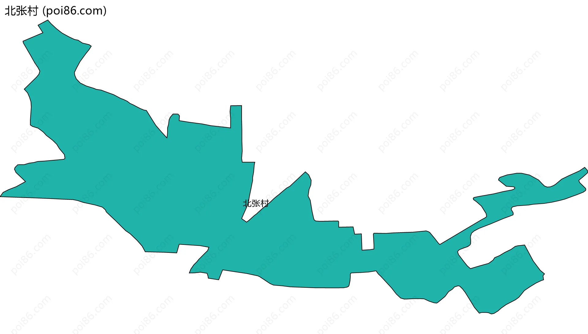 北张村边界地图