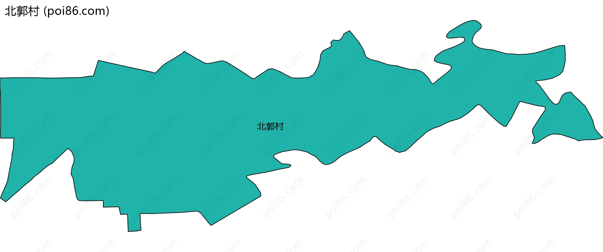 北郭村边界地图