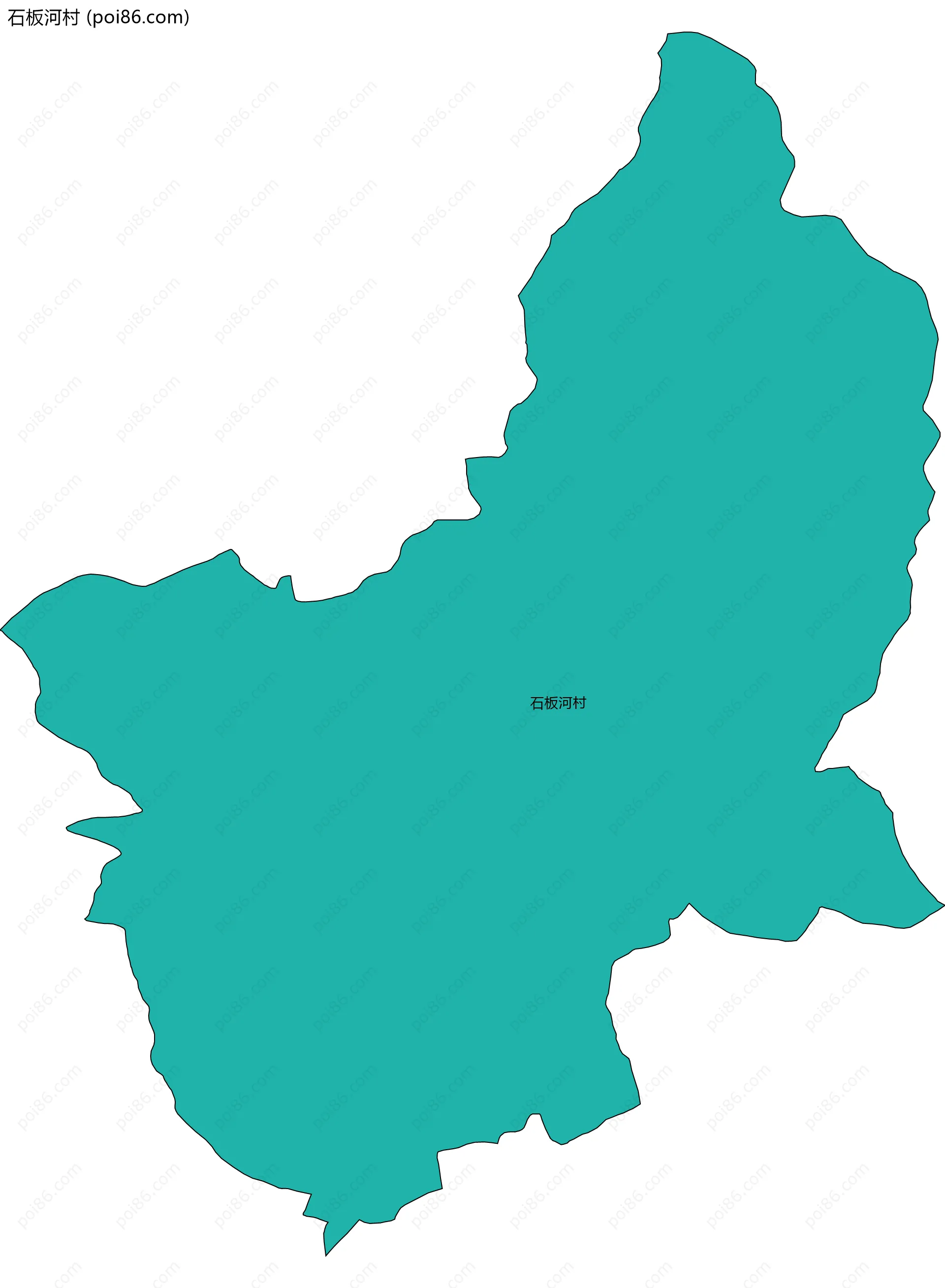 石板河村边界地图