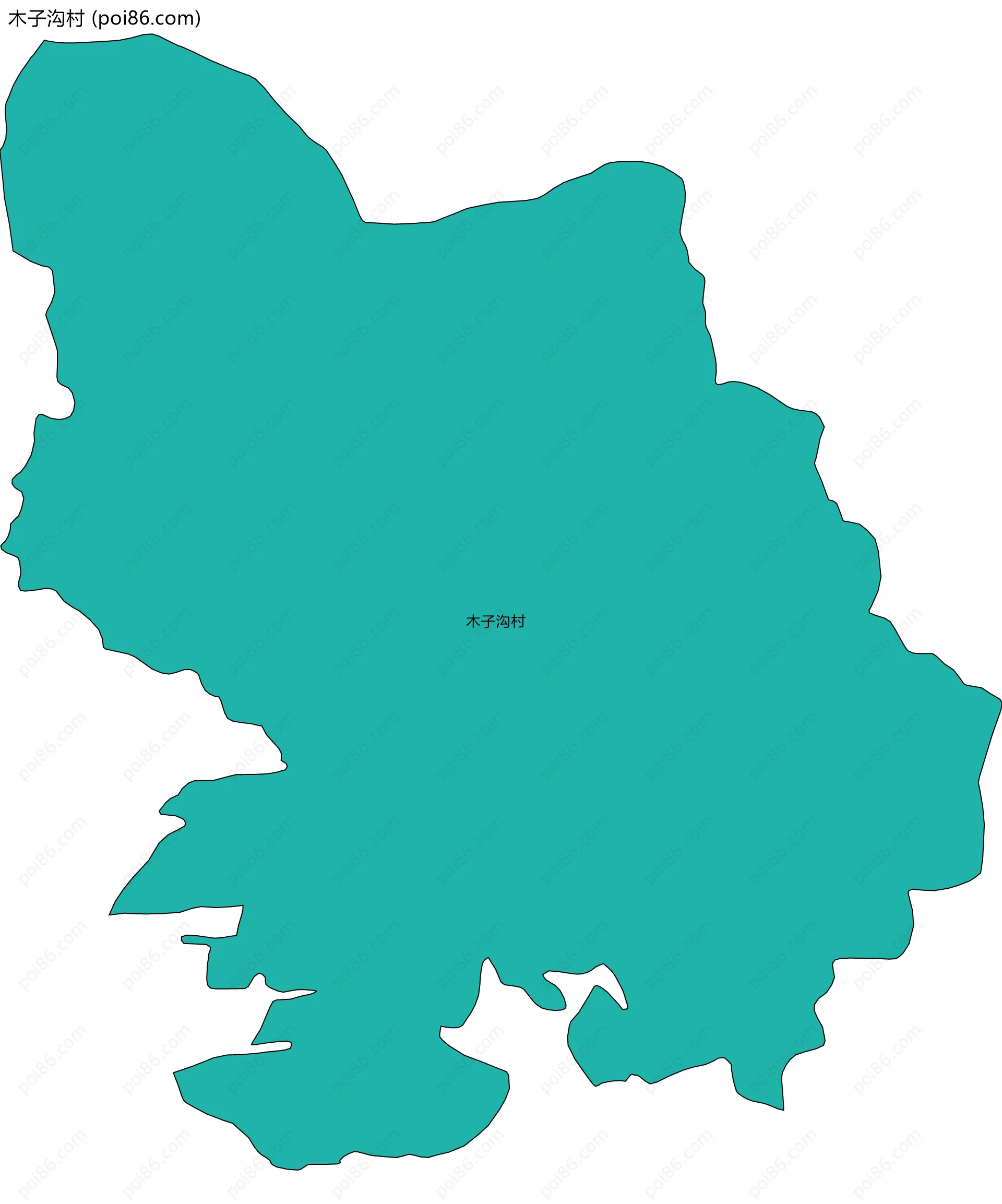 木子沟村边界地图